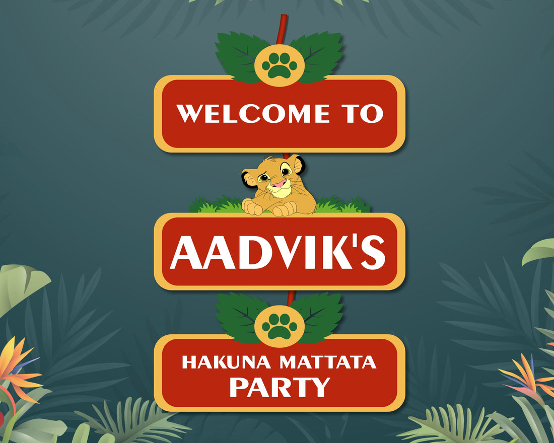 Lion King Theme Customized Door Poster