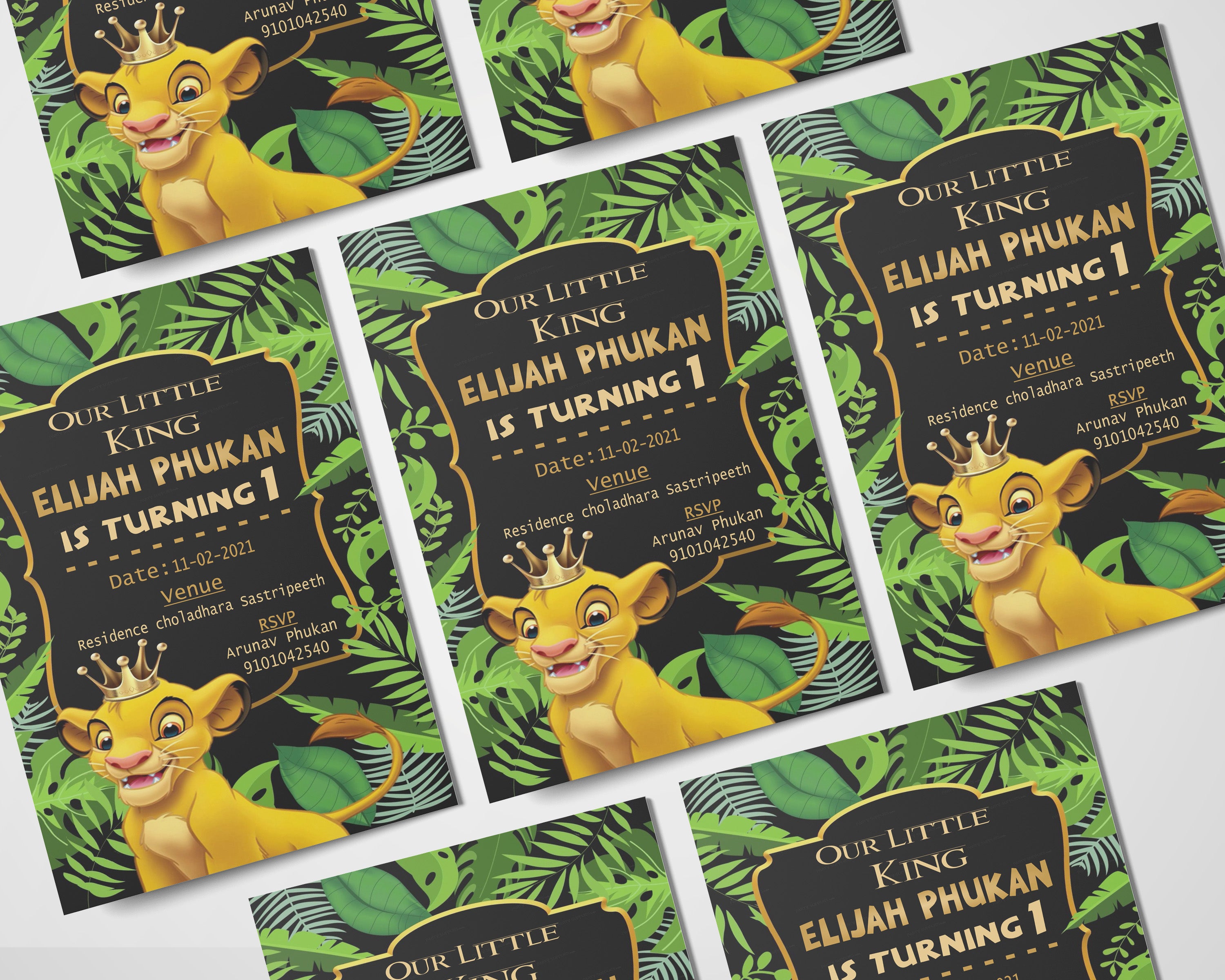 Lion King Theme Customized Invite