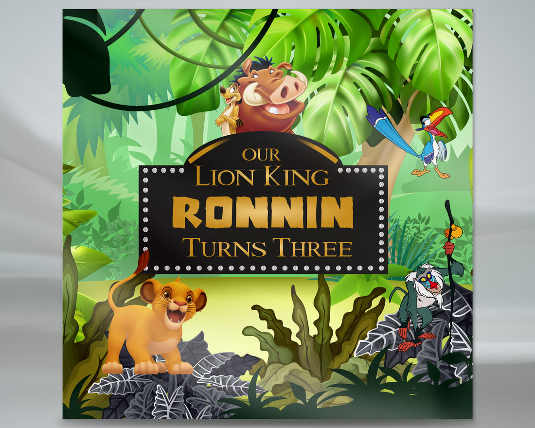 Lion King Theme Customized Square Backdrop