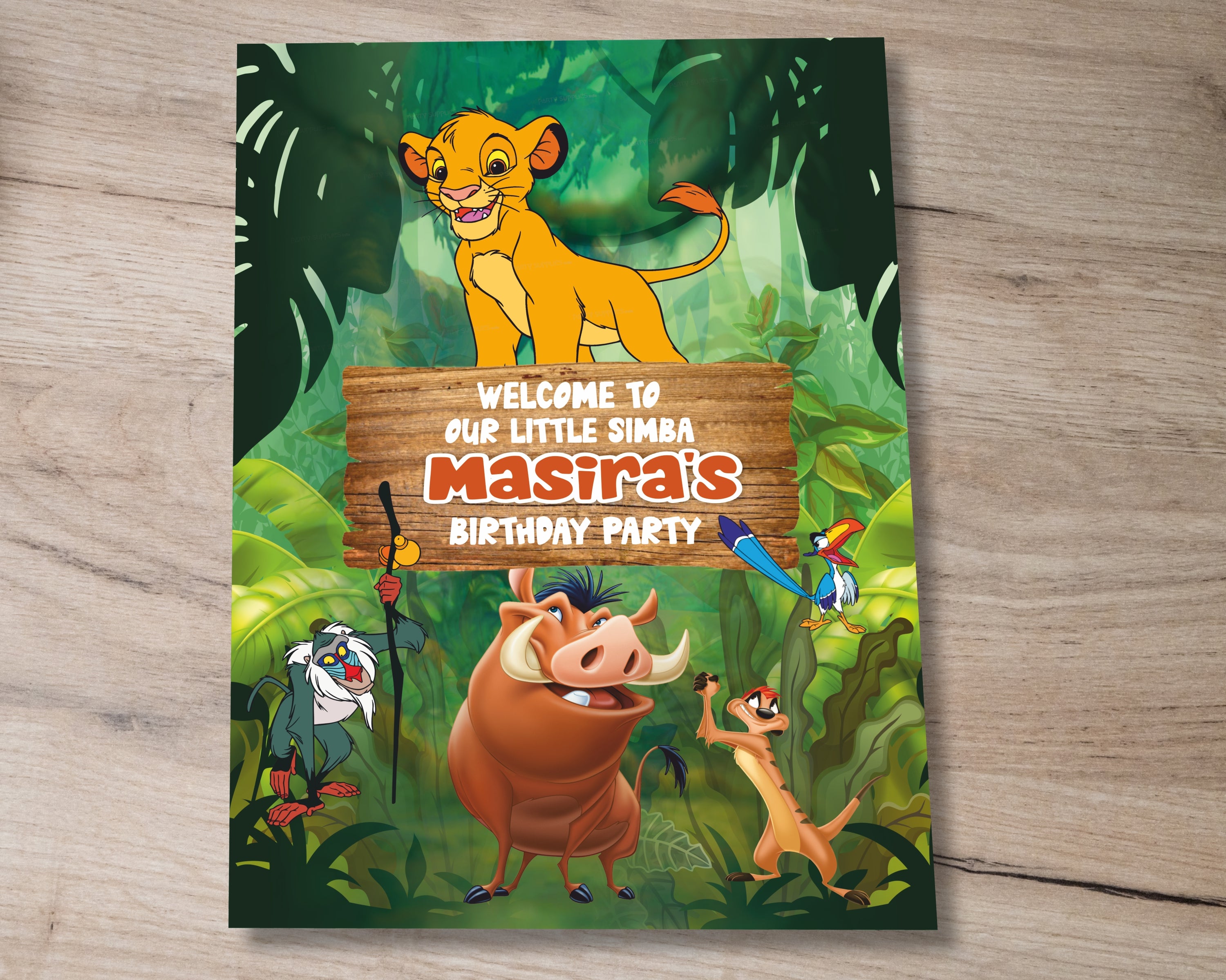 Lion King Theme Personalized Welcome Board