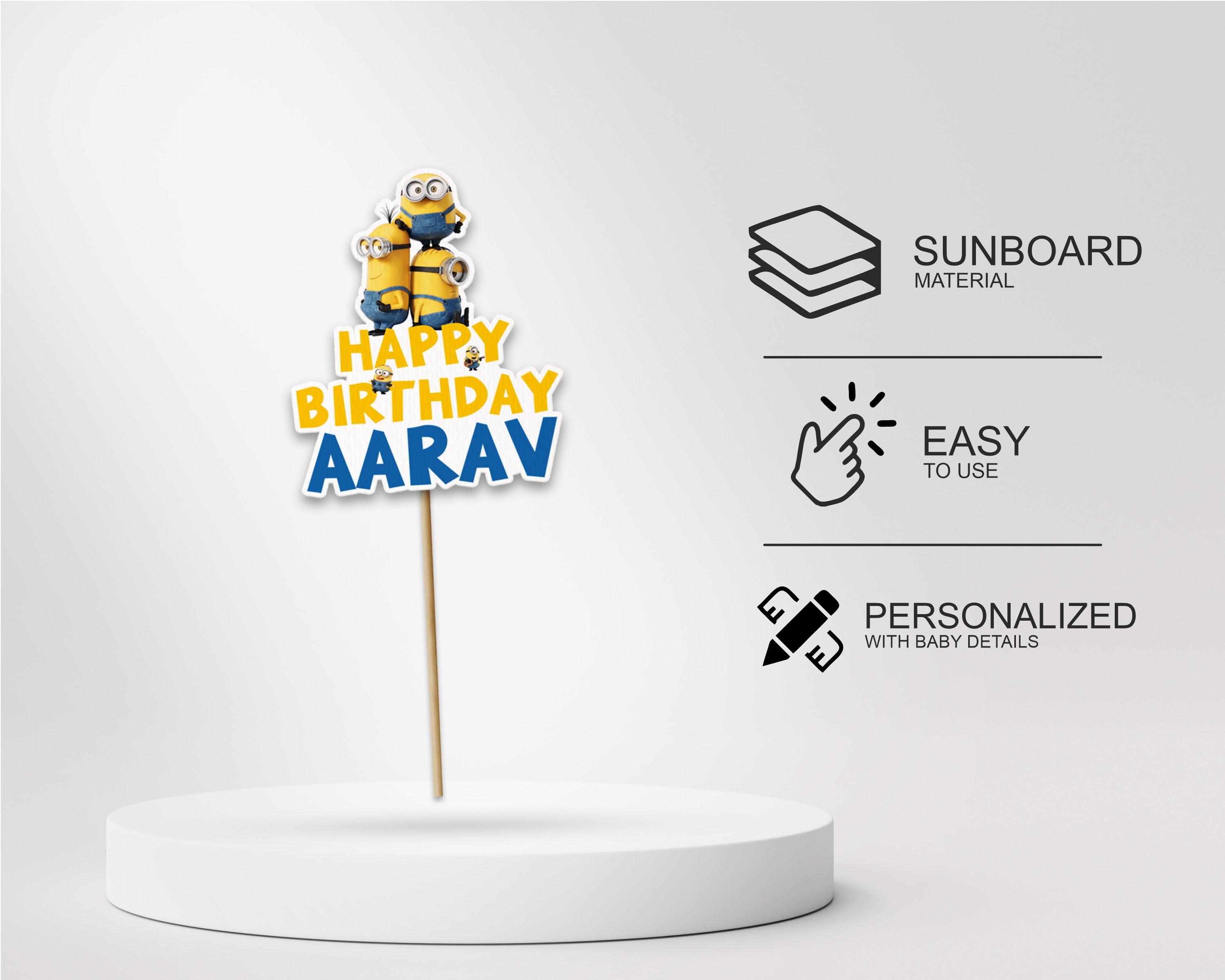 Minion Theme Cake Topper