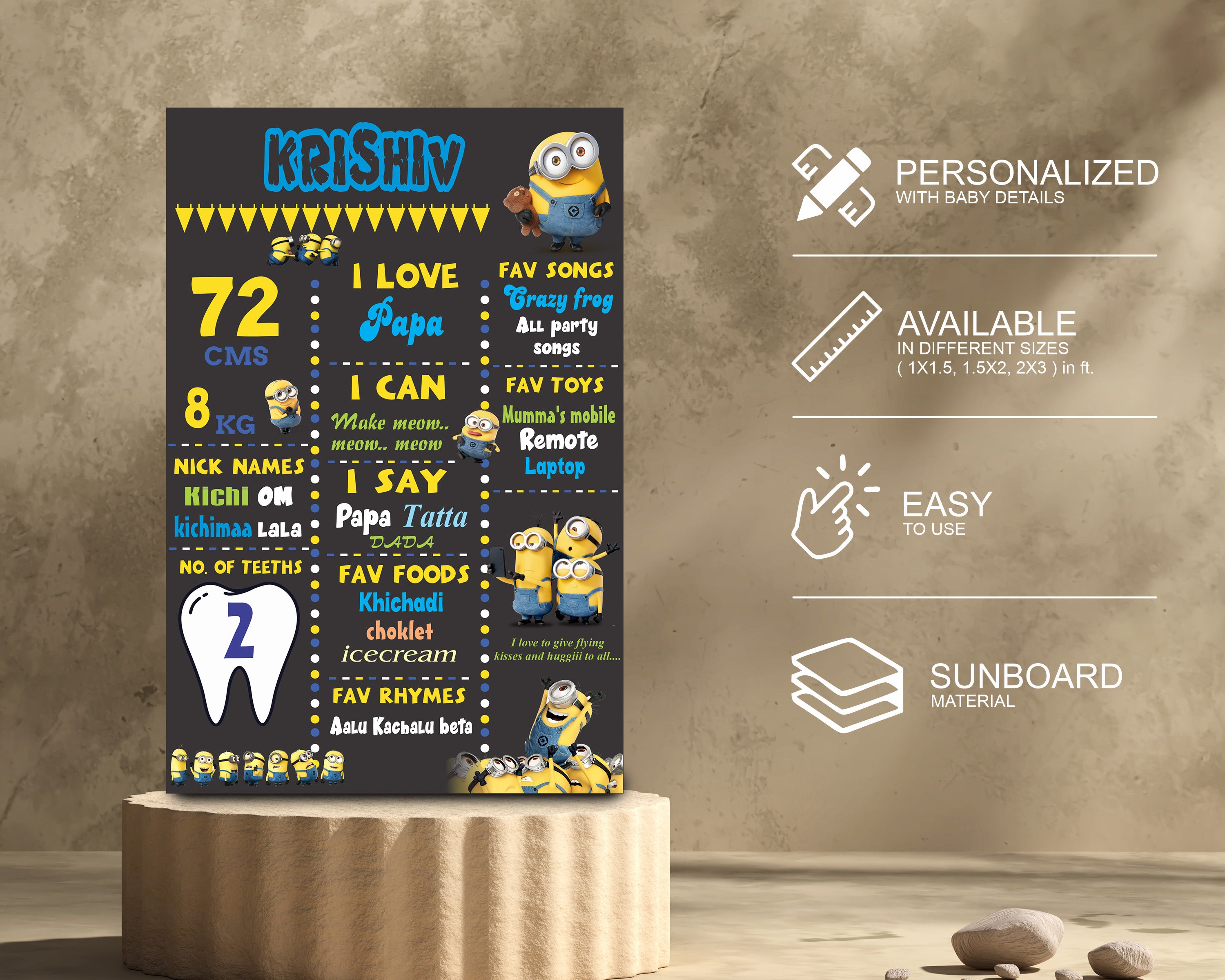 Minion Theme Chalkboard