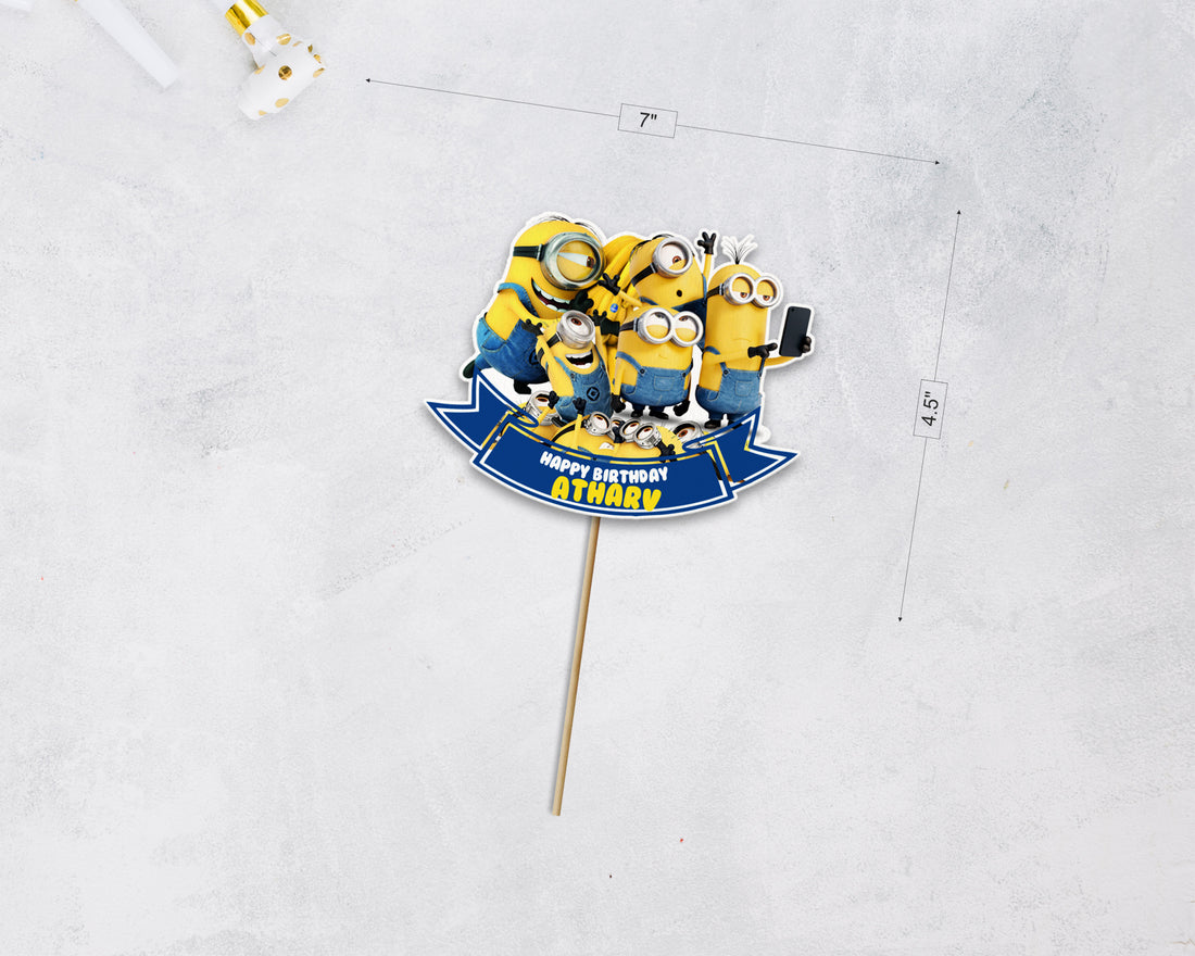 Minion Theme Customized Cake Topper