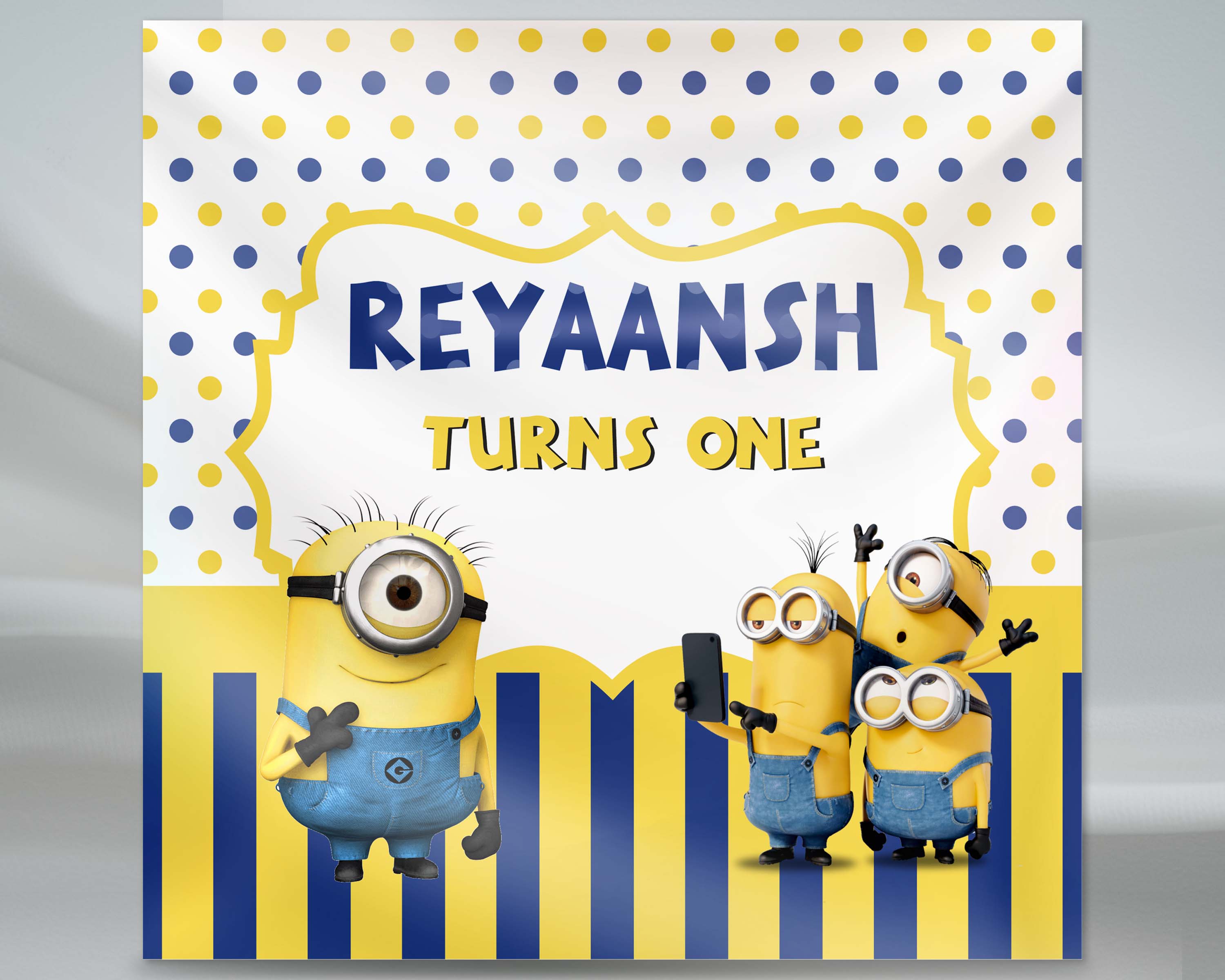 Minion Theme Customized Square Backdrop