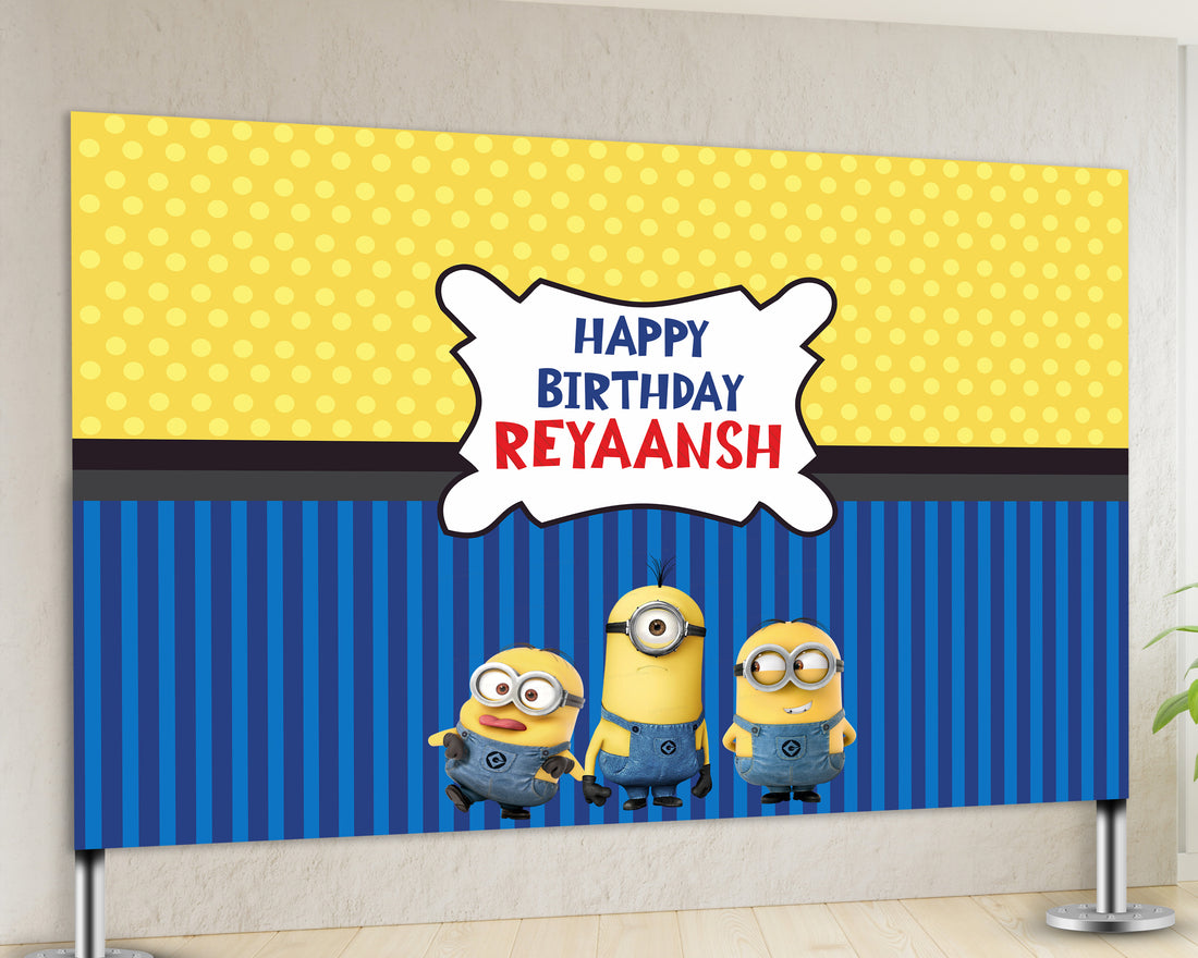 Minion Theme Personalized Backdrop