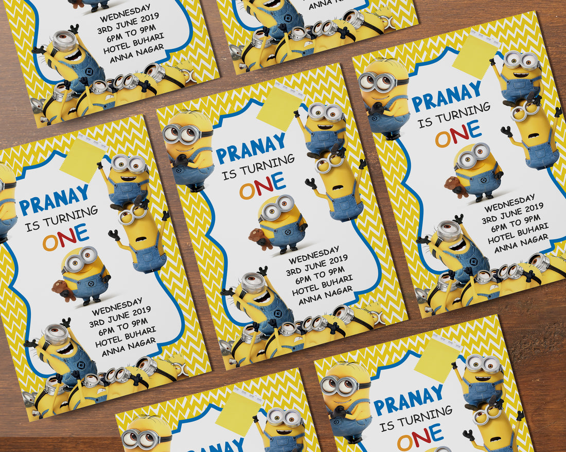 Minion Theme Personalized Invite