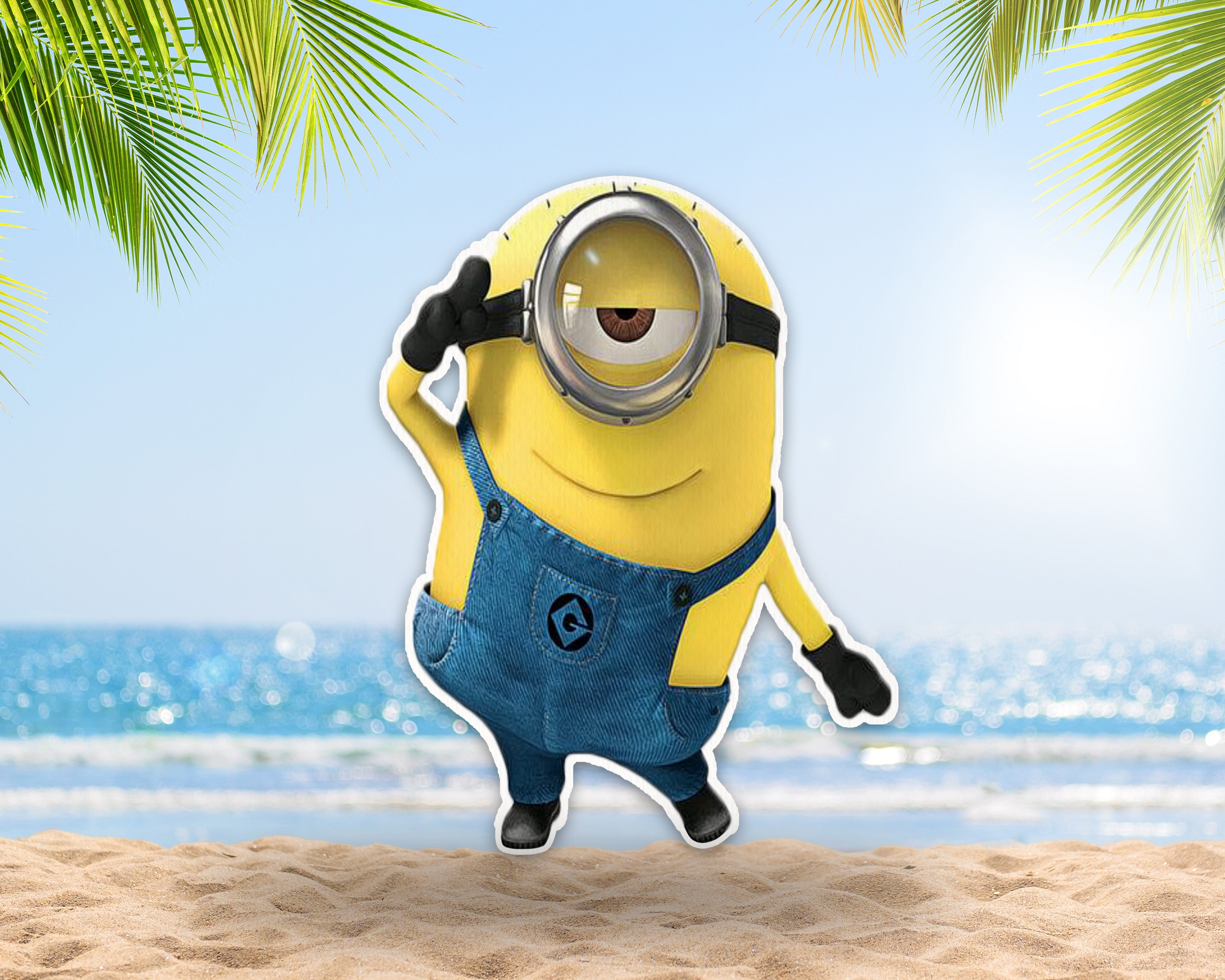 Minion Theme Salute Pose Cutout