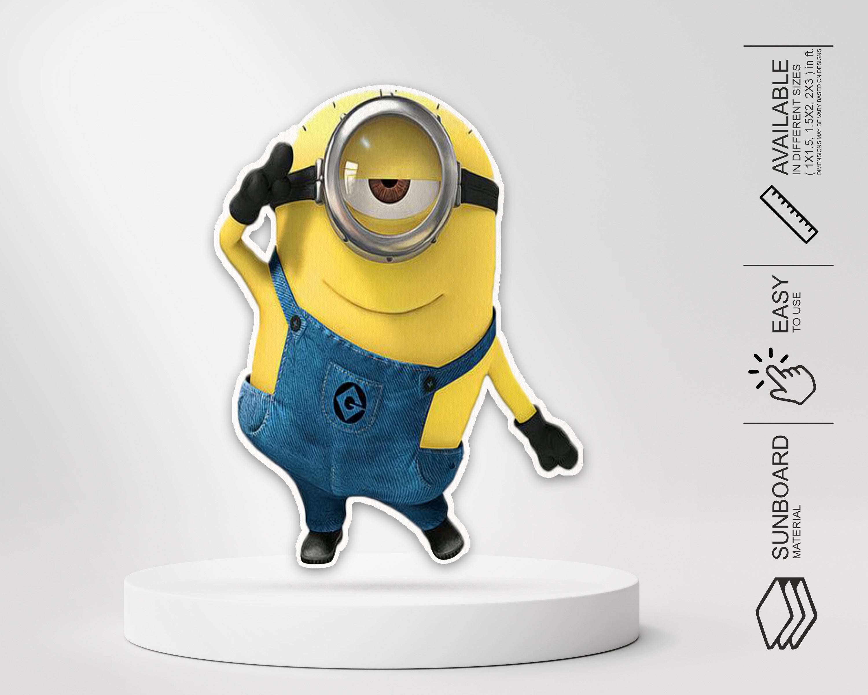Minion Theme Salute Pose Cutout