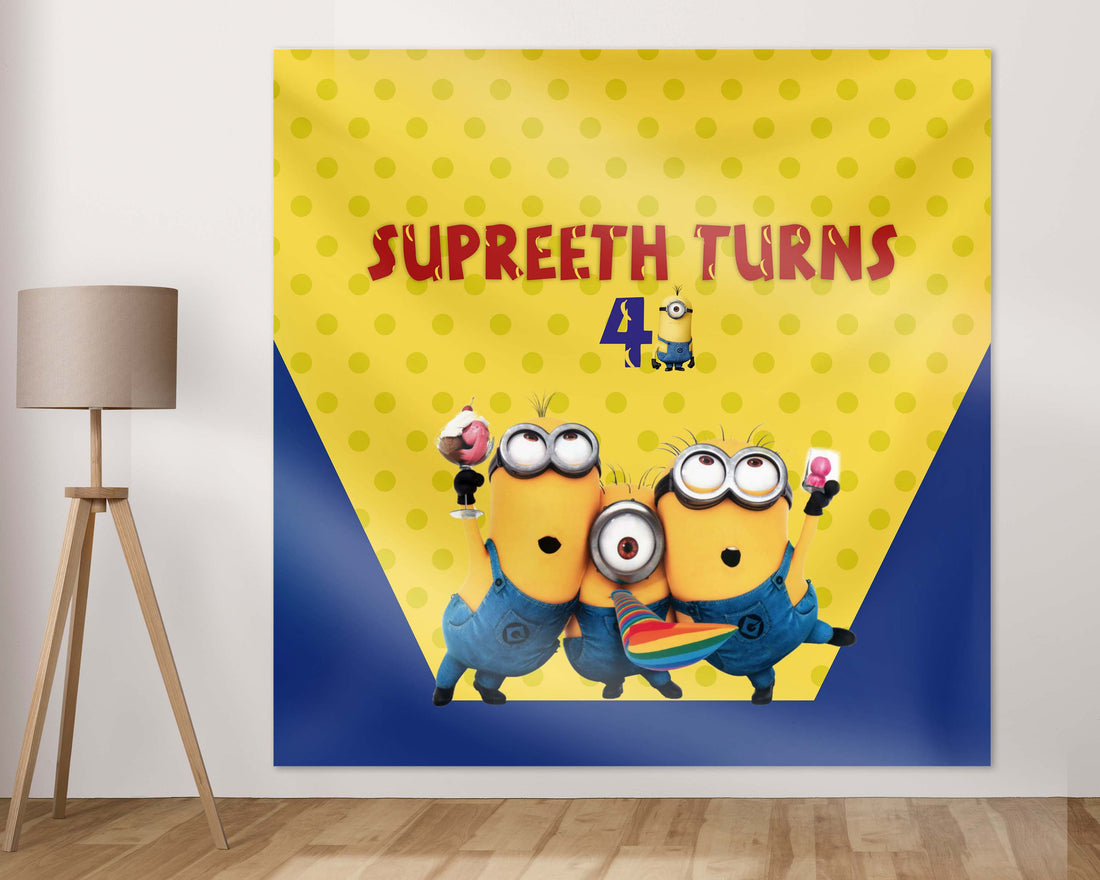 Minion Theme Square Backdrop