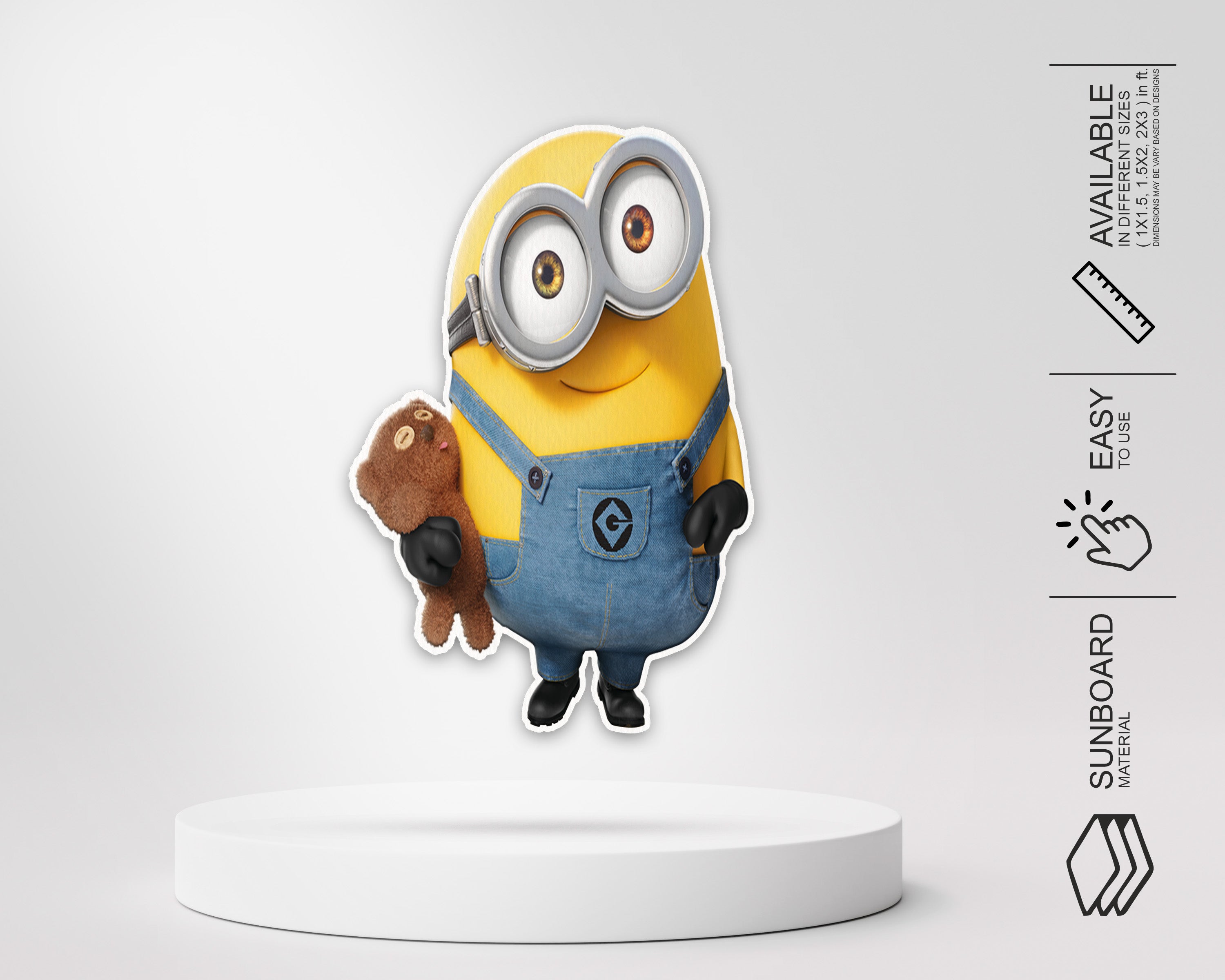 Minion Theme with doll in Hand Cutout