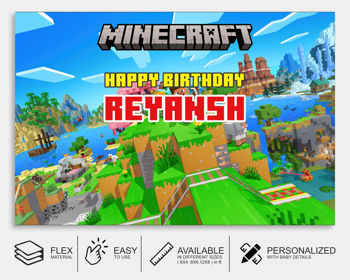 Minecraft Theme Customized Backdrop