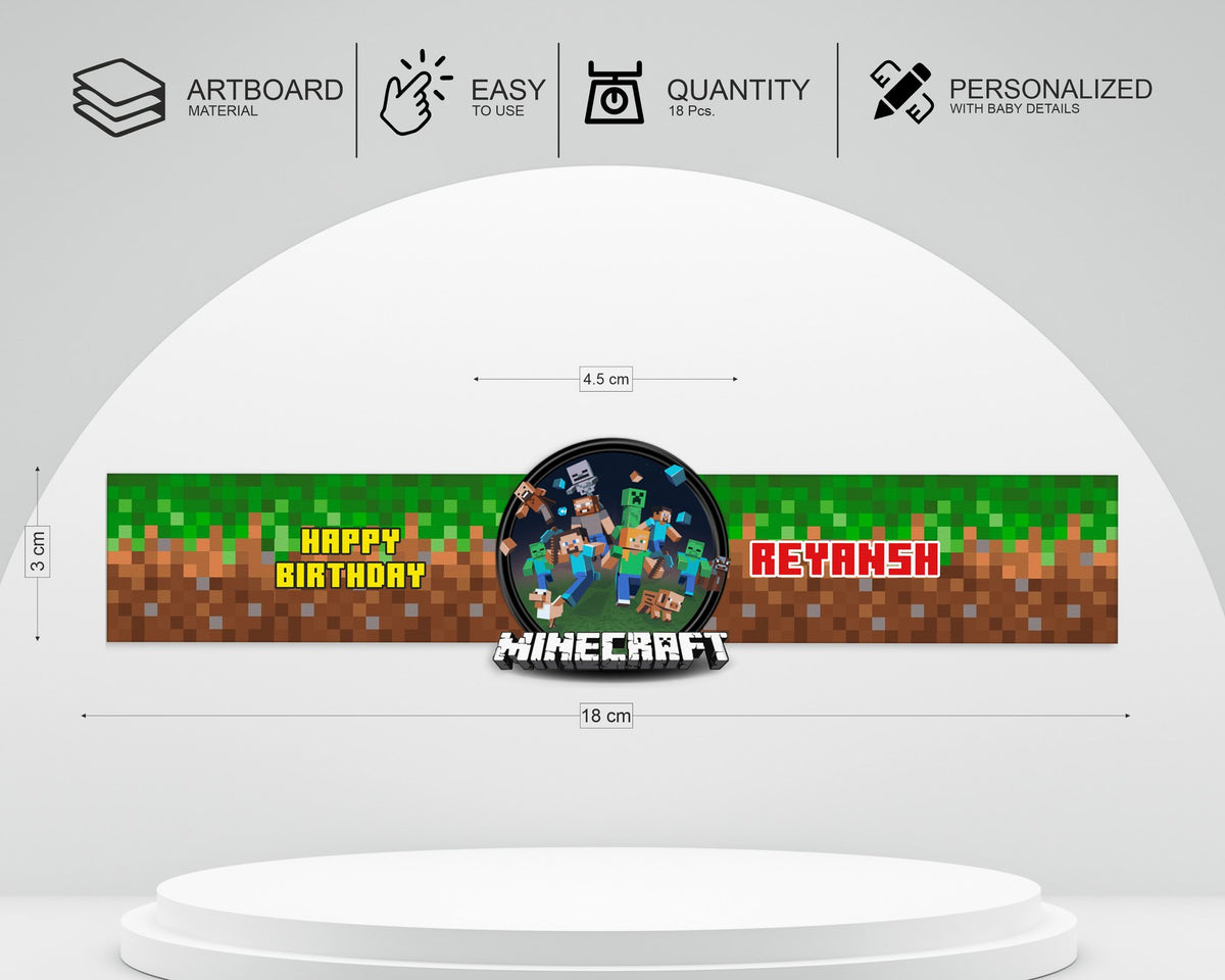 Minecraft Theme Hand Band