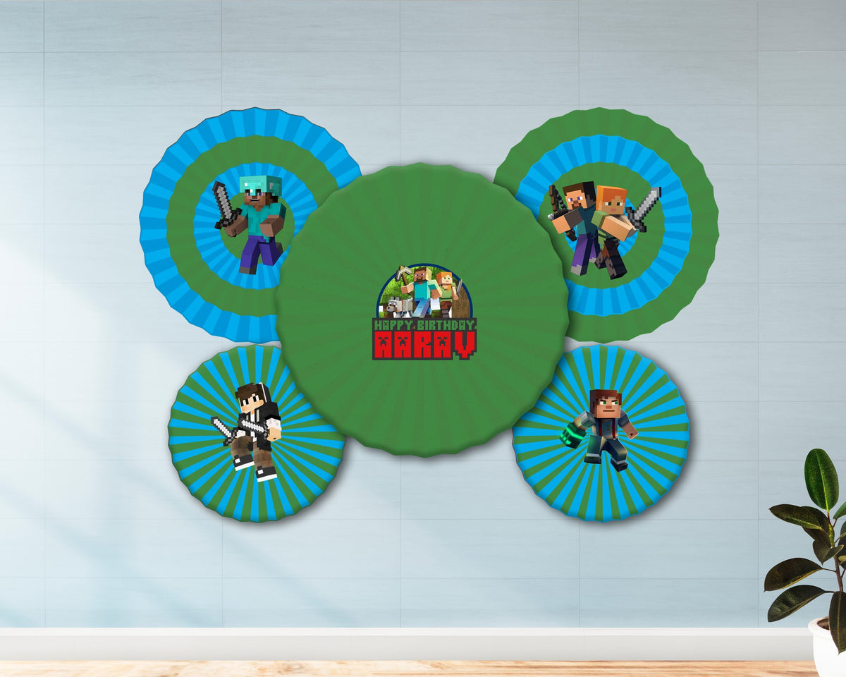 Minecraft Theme Paper Fan
