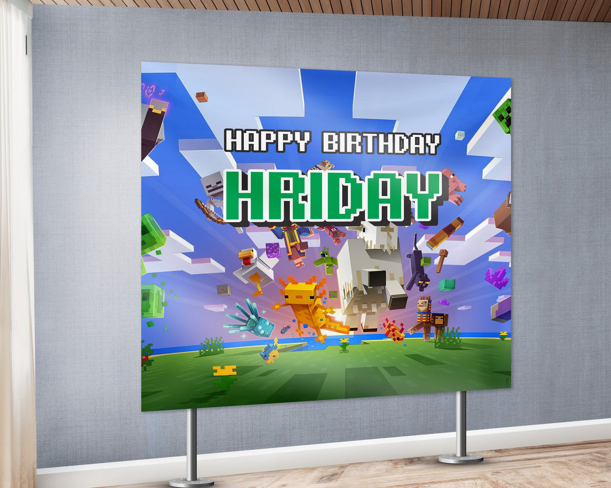 Minecraft Theme Square Backdrop