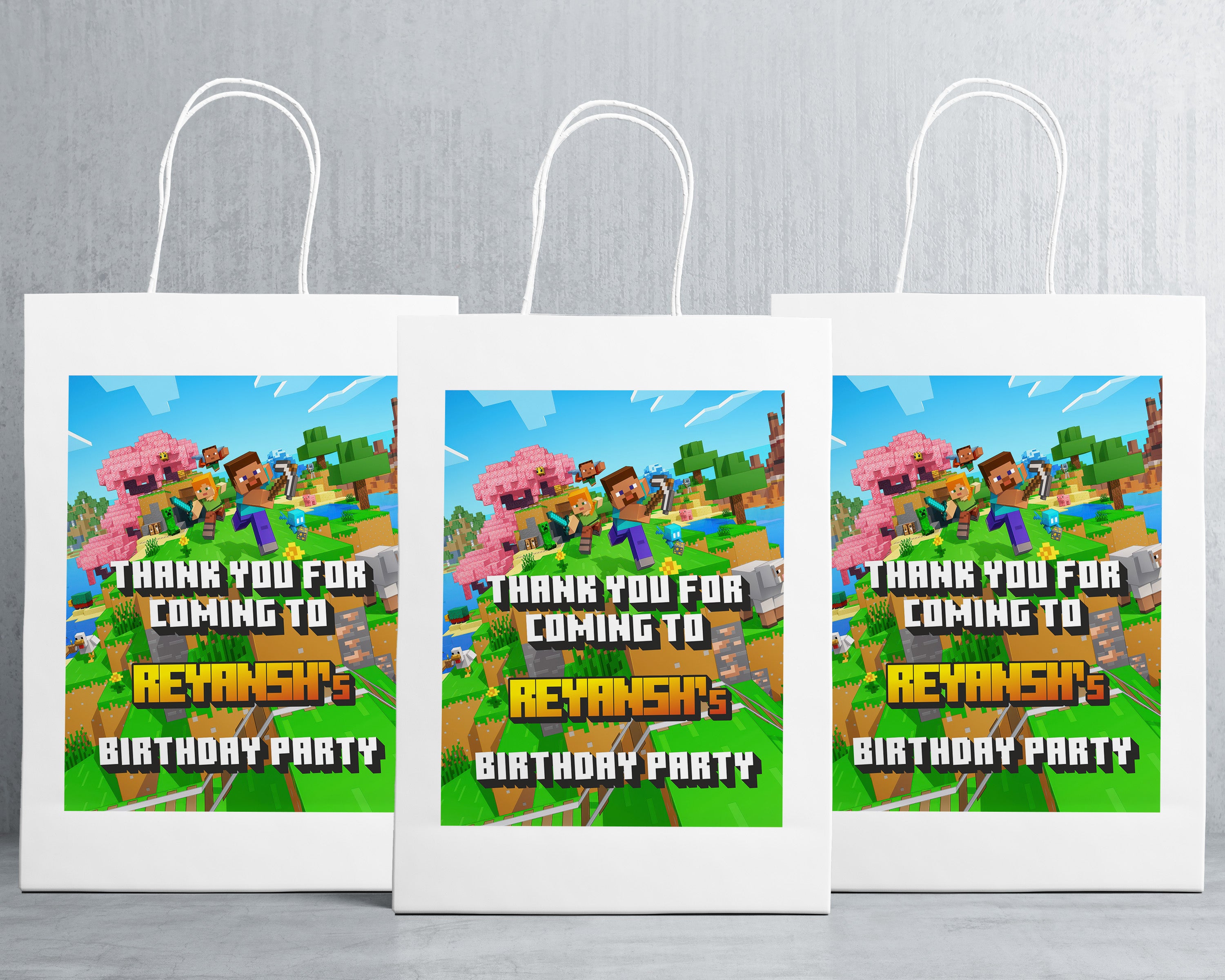 Mine Craft Theme Oversized Return Gift Bag