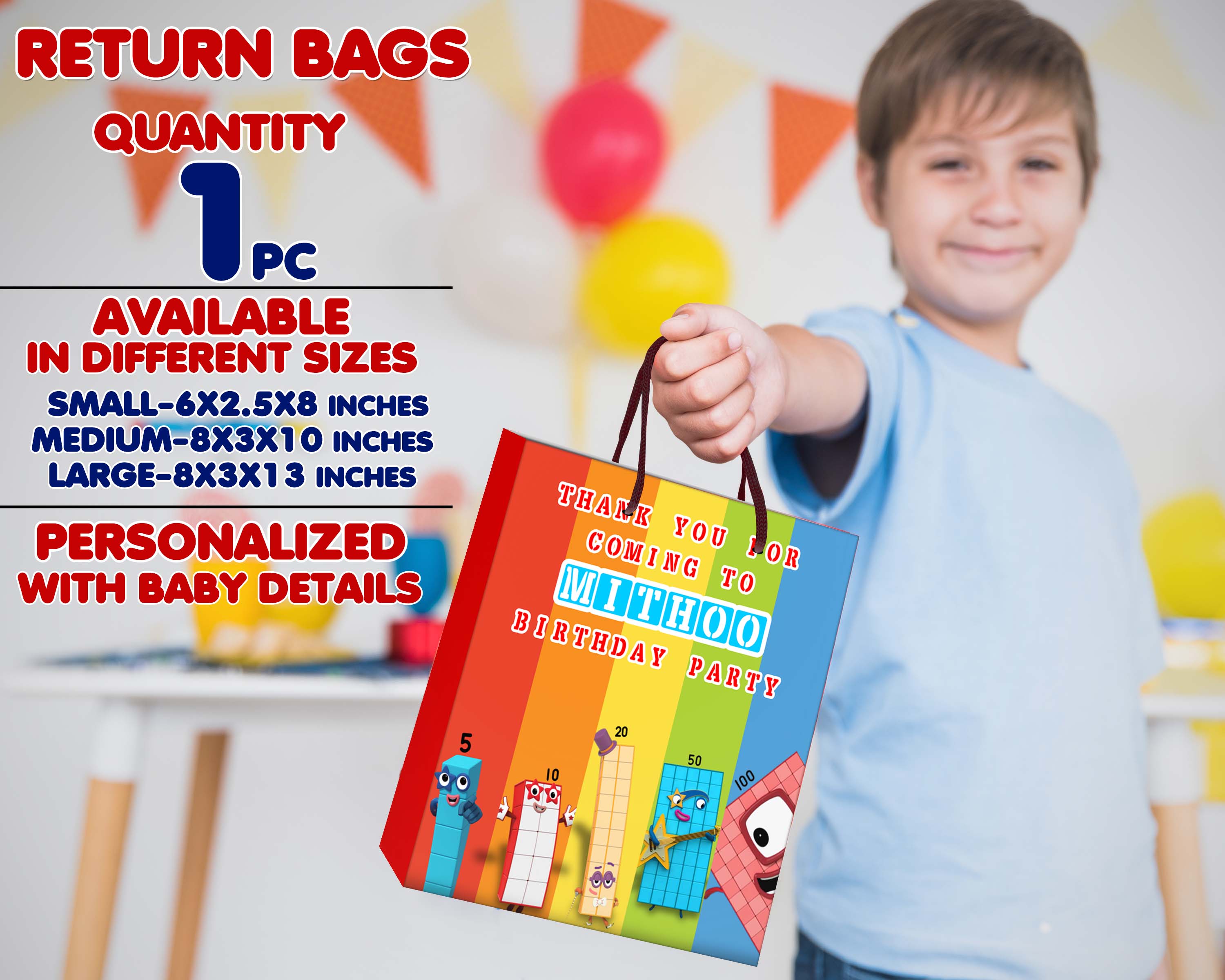 Number Blocks Theme Return Gift Combo