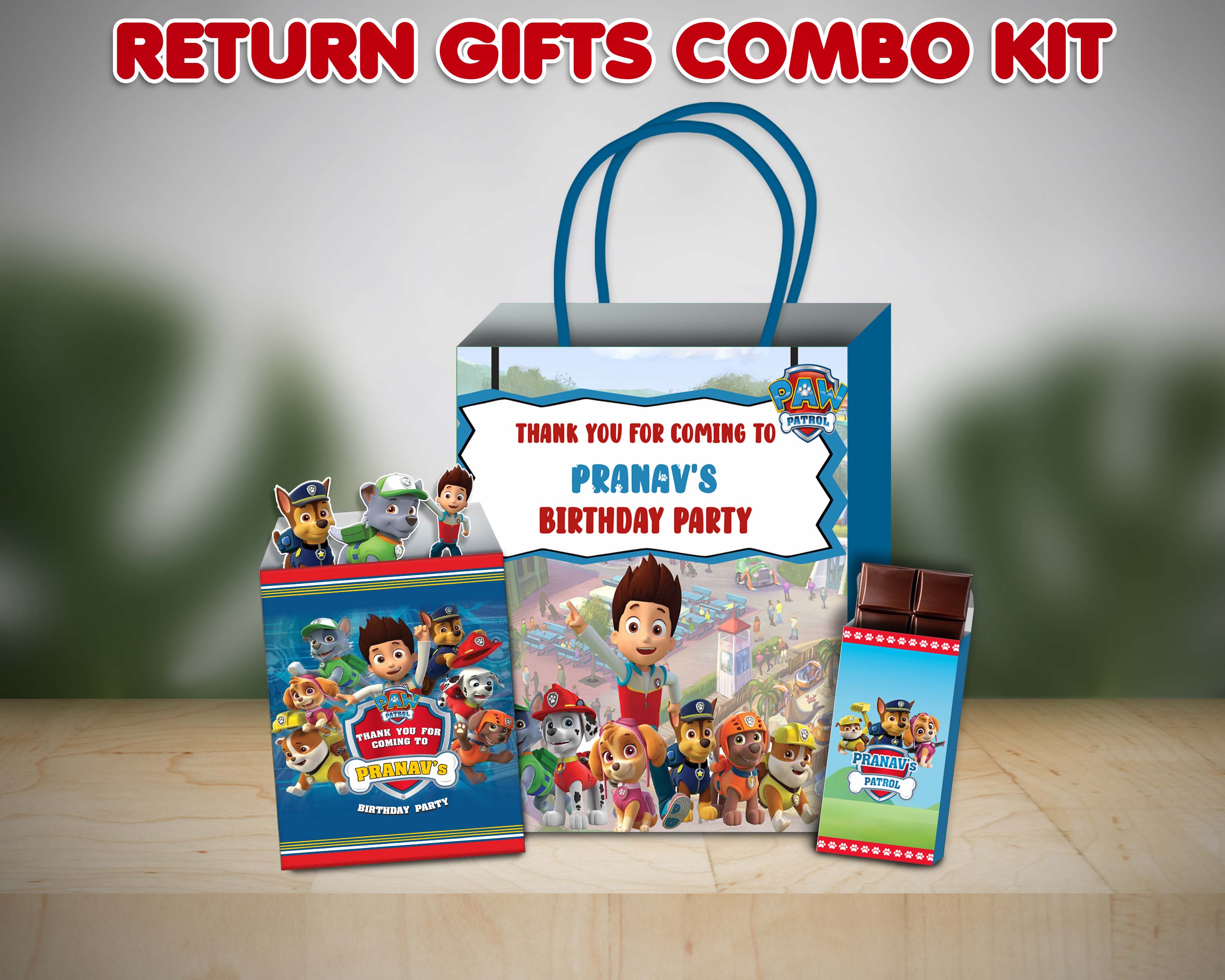Paw Patrol Theme Return Gift Combo