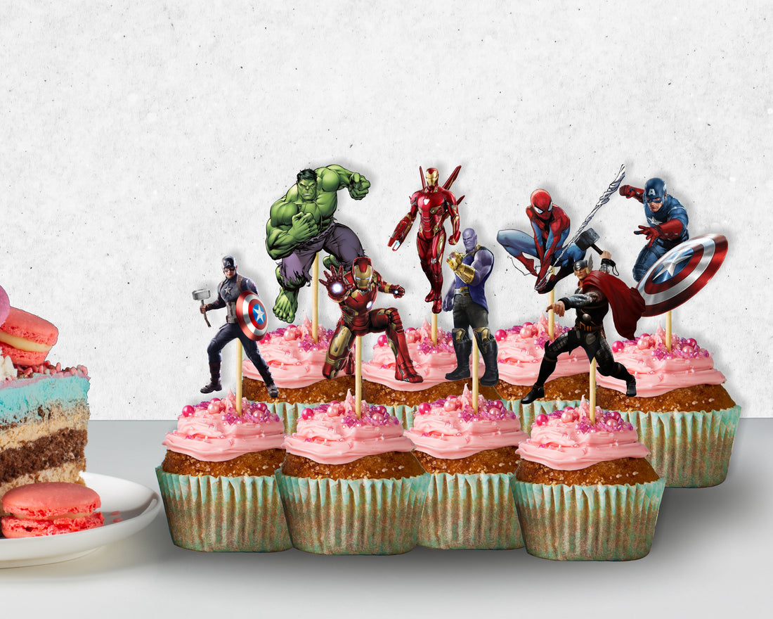 Avengers Theme Cup Cake Topper