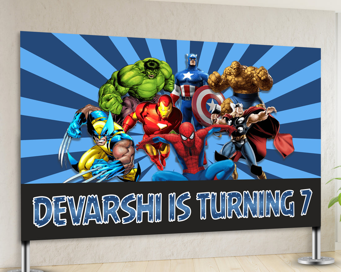 Avengers Theme Customized Backdrop