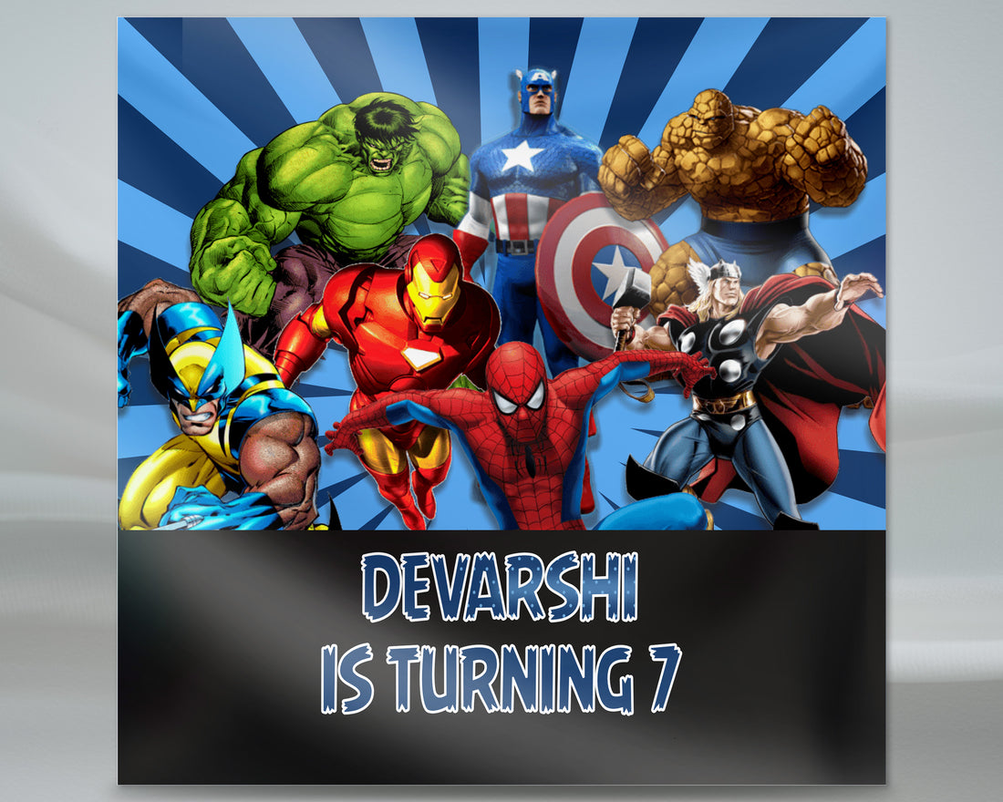 Avengers Theme Customized Square Backdrop