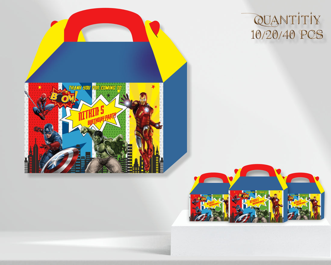 Avengers Theme Goodie Return Gift Boxes