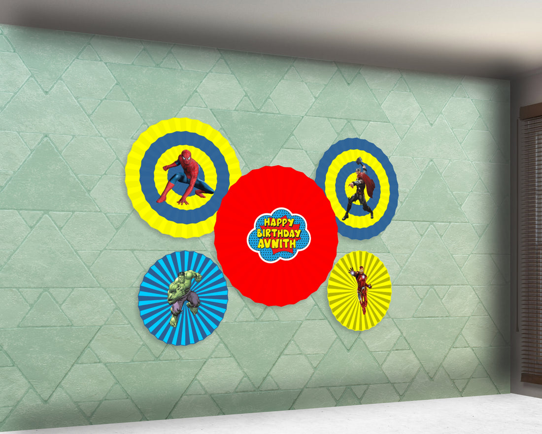 Avengers Theme Paper Fan
