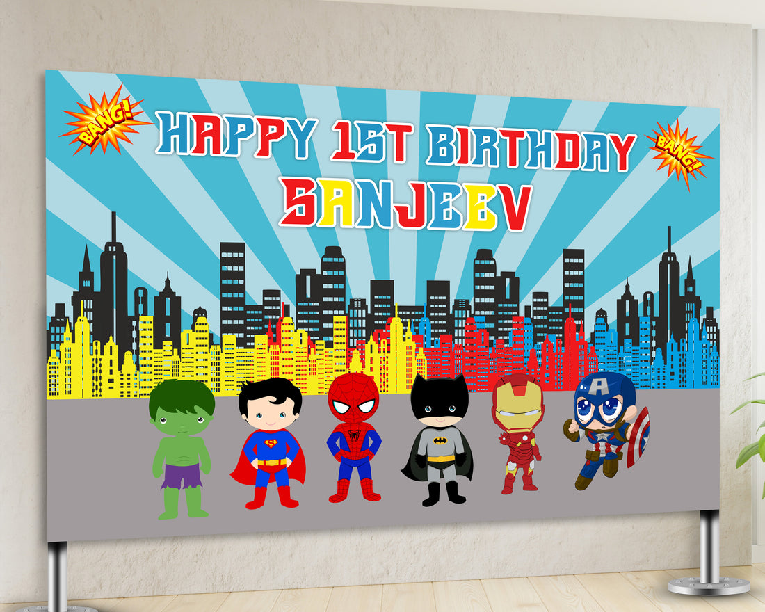 Avengers Theme Personalized Backdrop