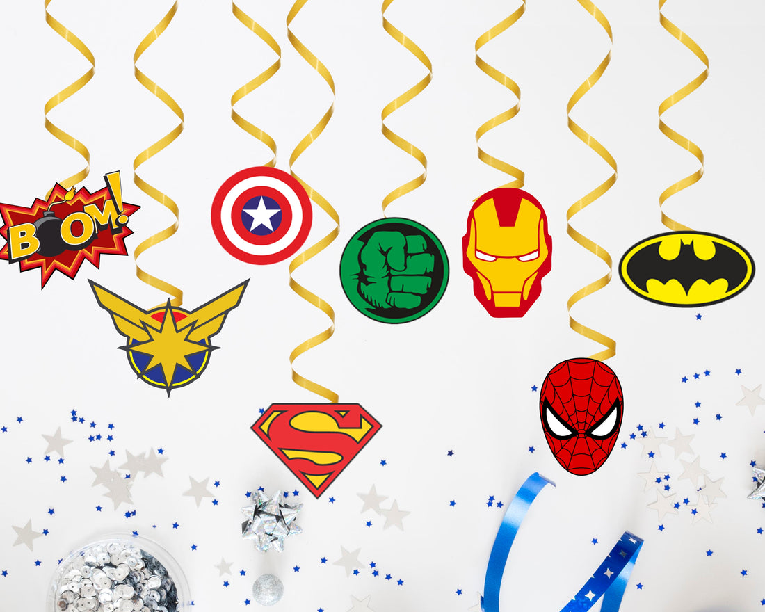 Avengers Theme Personalized Swirls