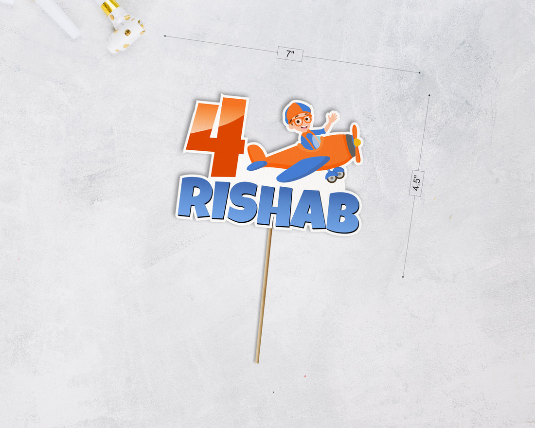 Blippi Theme Cake Topper