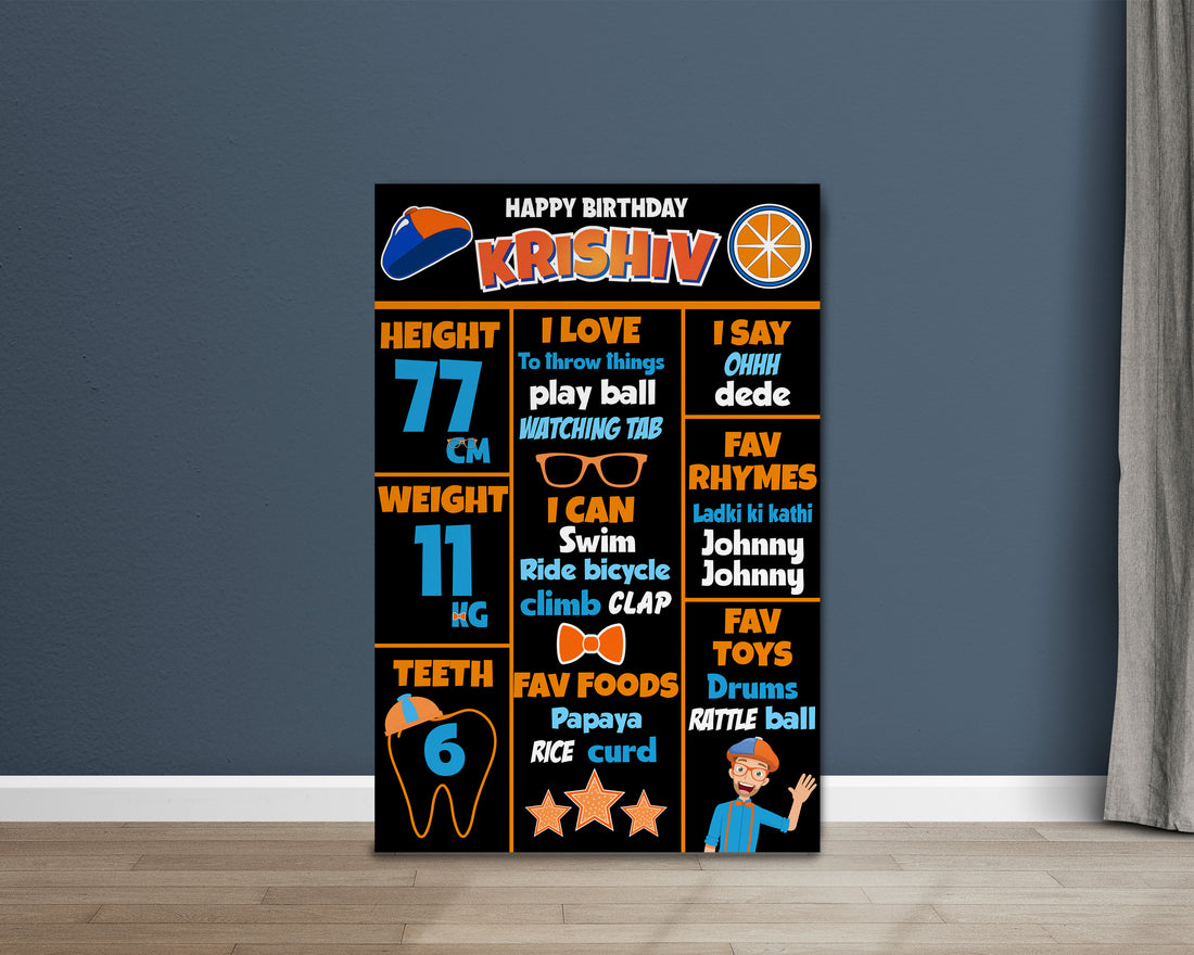 Blippi Theme Chalk Board