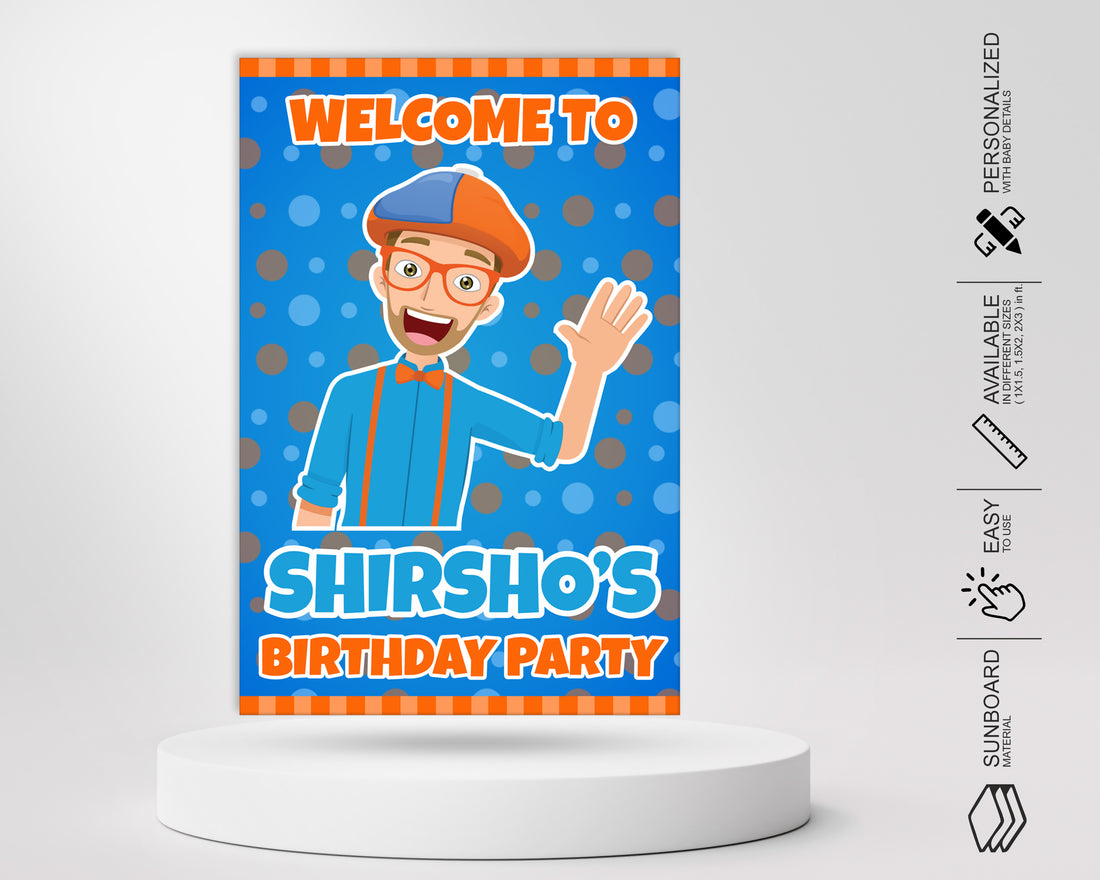 Blippi Theme Welcome Board