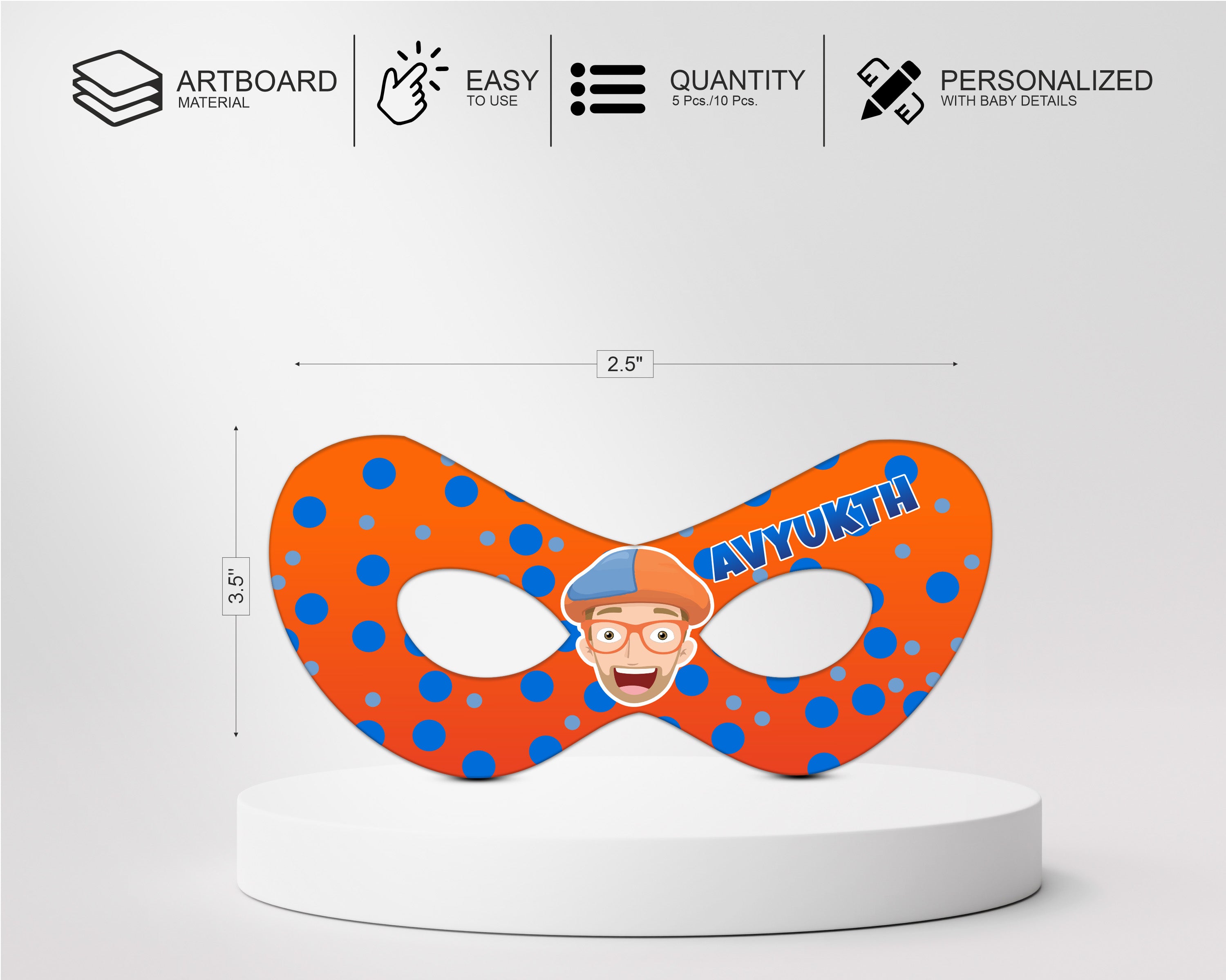 Blippi Theme Eye Mask