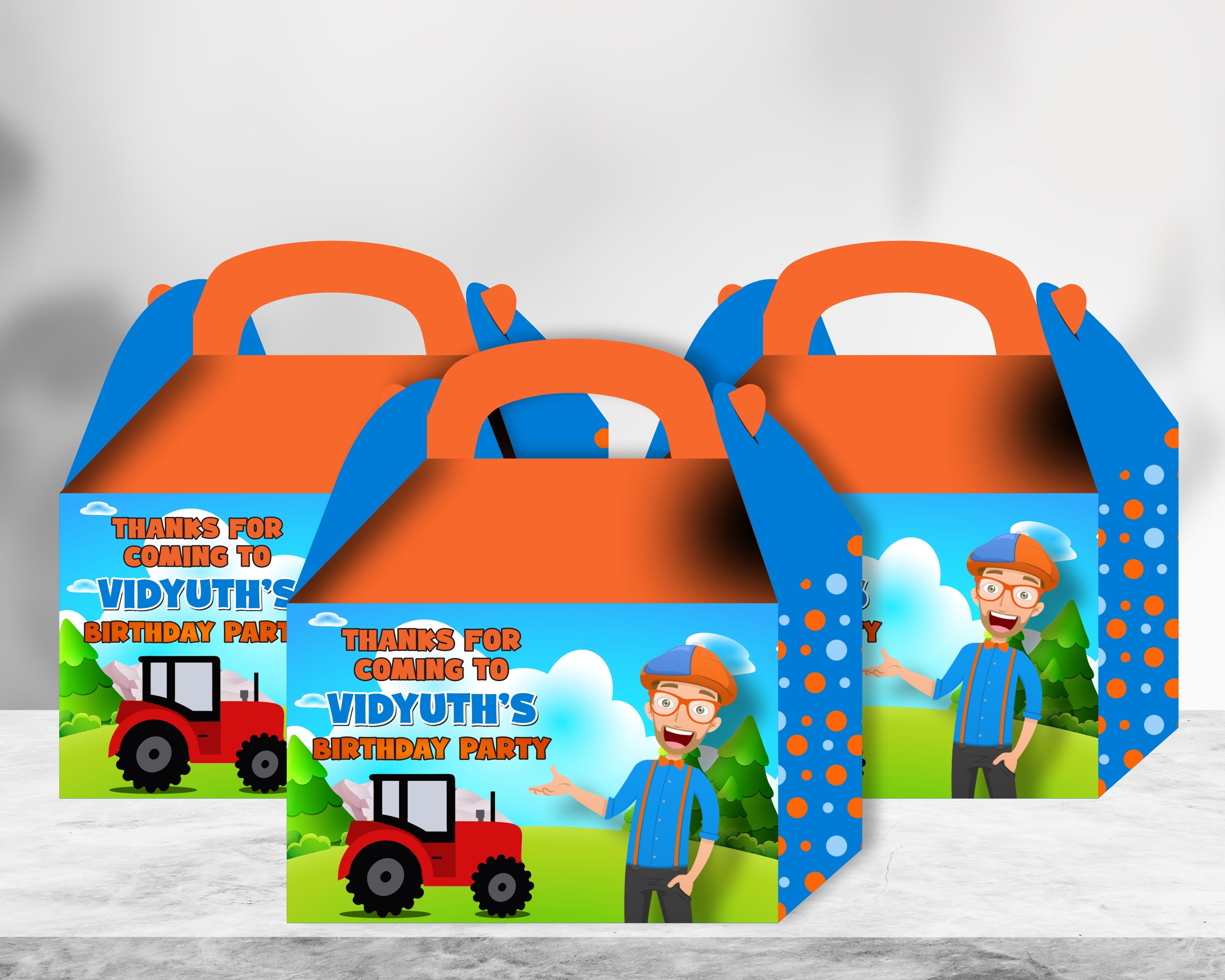 Blippi Theme Goodie Return Gift Boxes