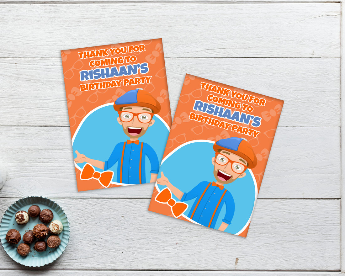 Blippi Theme Thank You Card