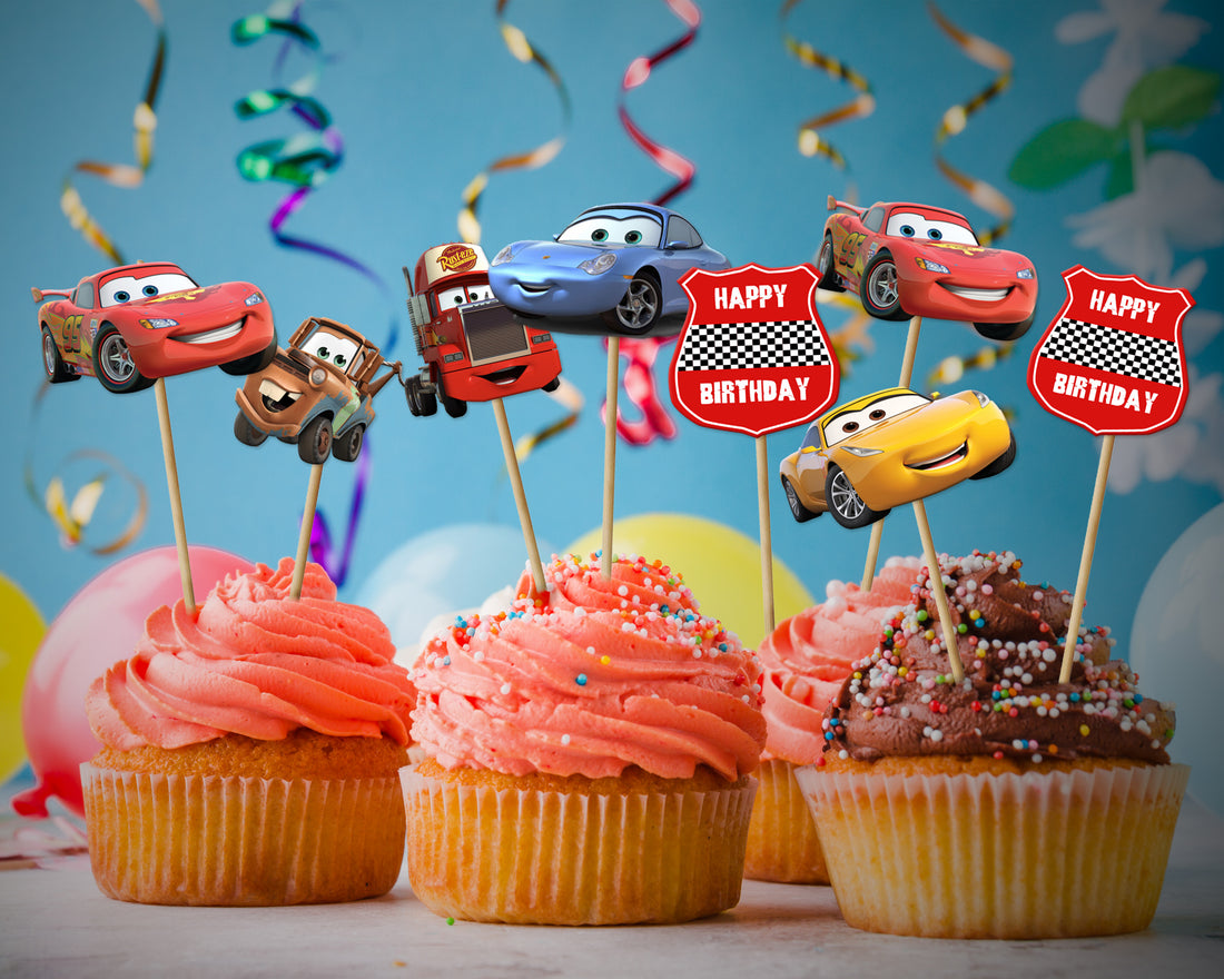 Car Theme Cup Cake Topper