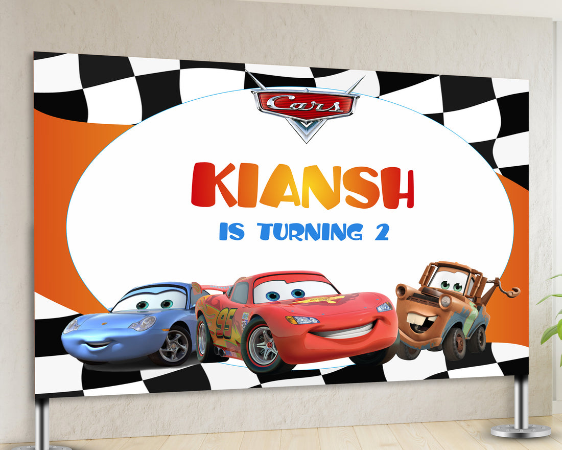 Car Theme Personalized Backdrop
