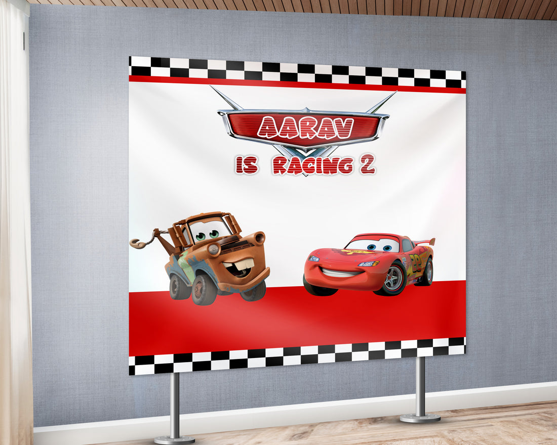 Car Theme Square Backdrop