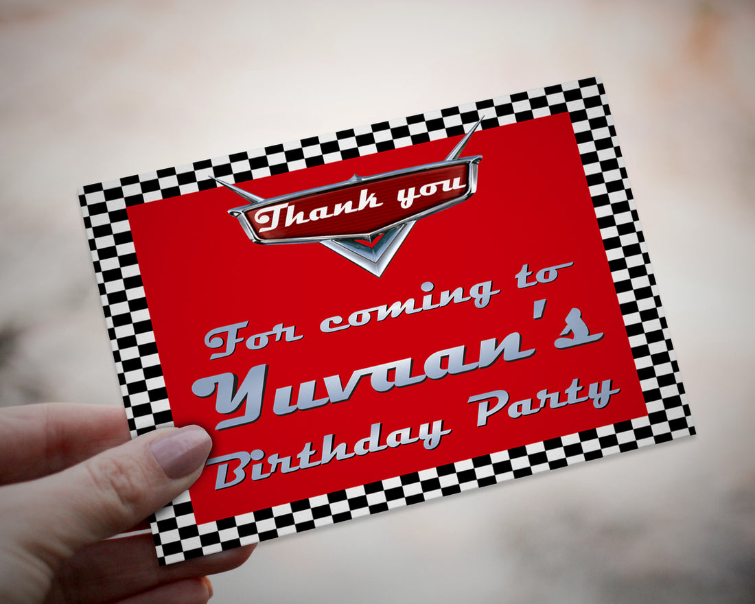 Car Theme Thank You Card