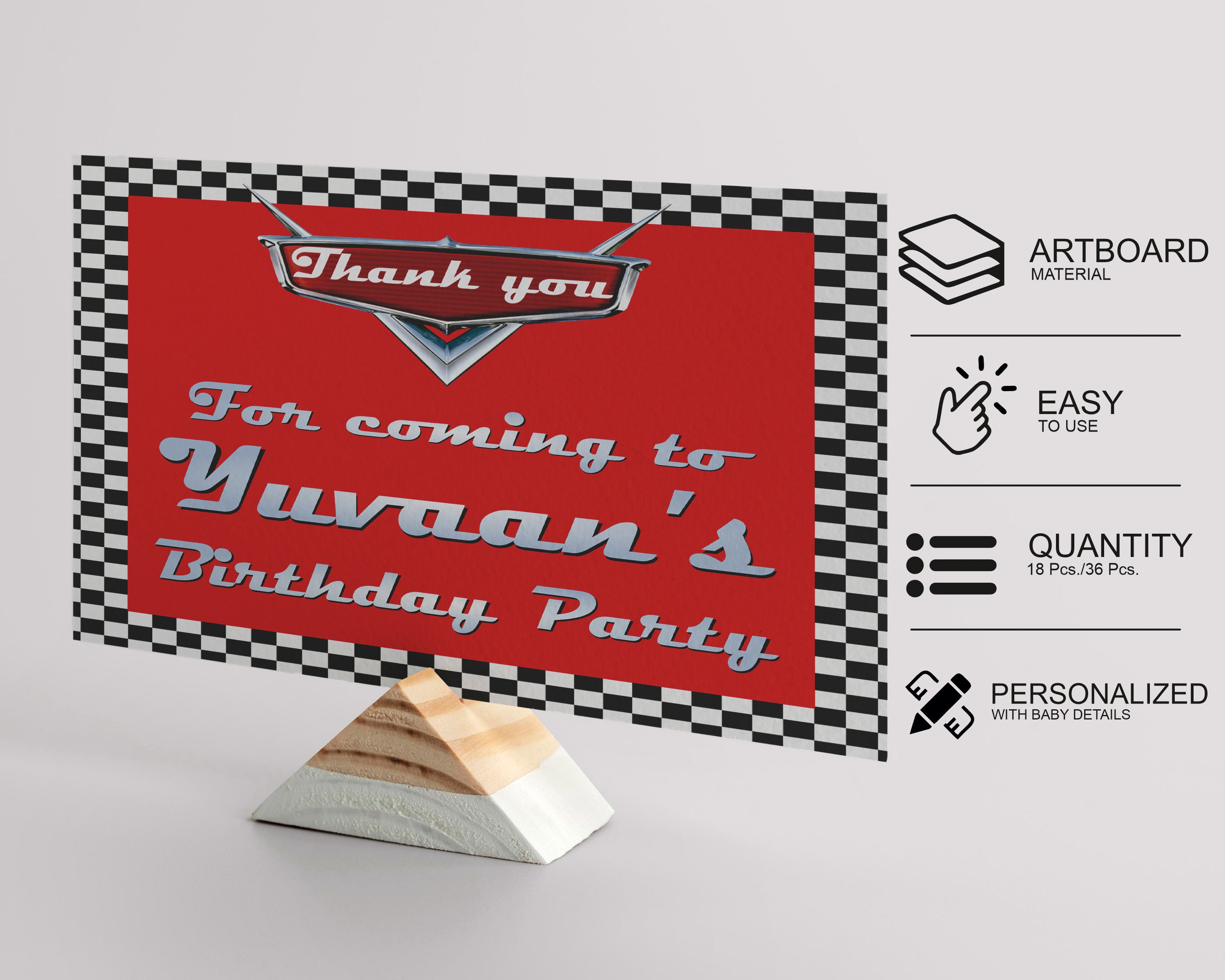 Car Theme Thank You Card