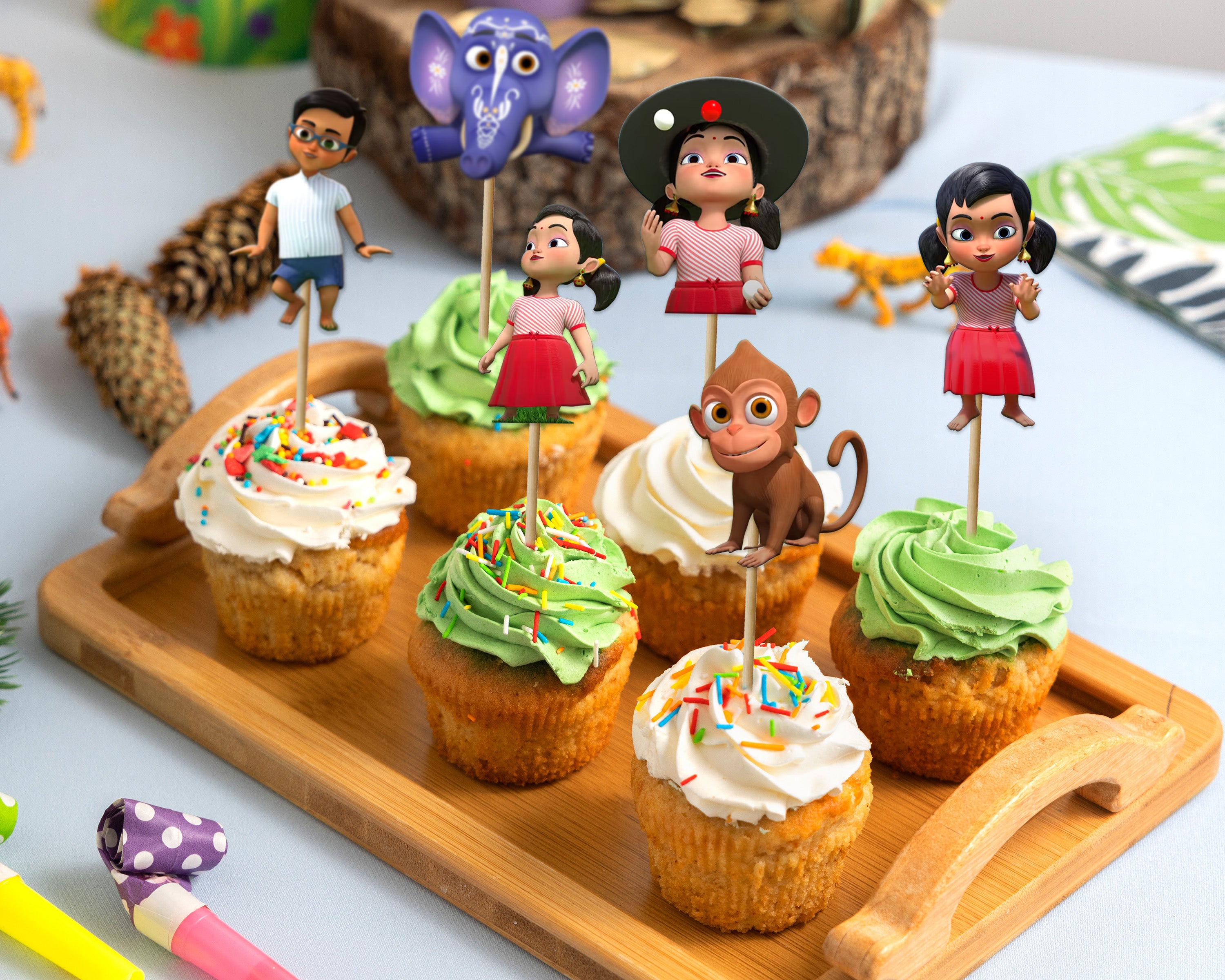 Chutti Kannamma Theme Cup Cake Topper