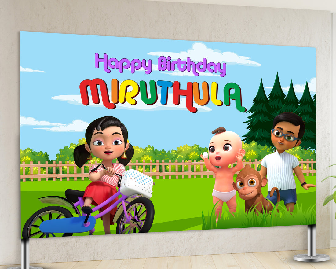 Chutti Kannamma Theme Customized Backdrop