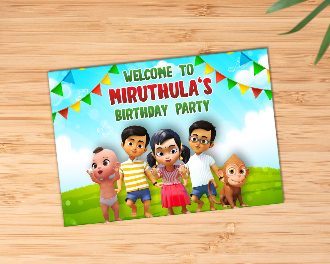 Chutti Kannamma Theme Customized Welcome Board