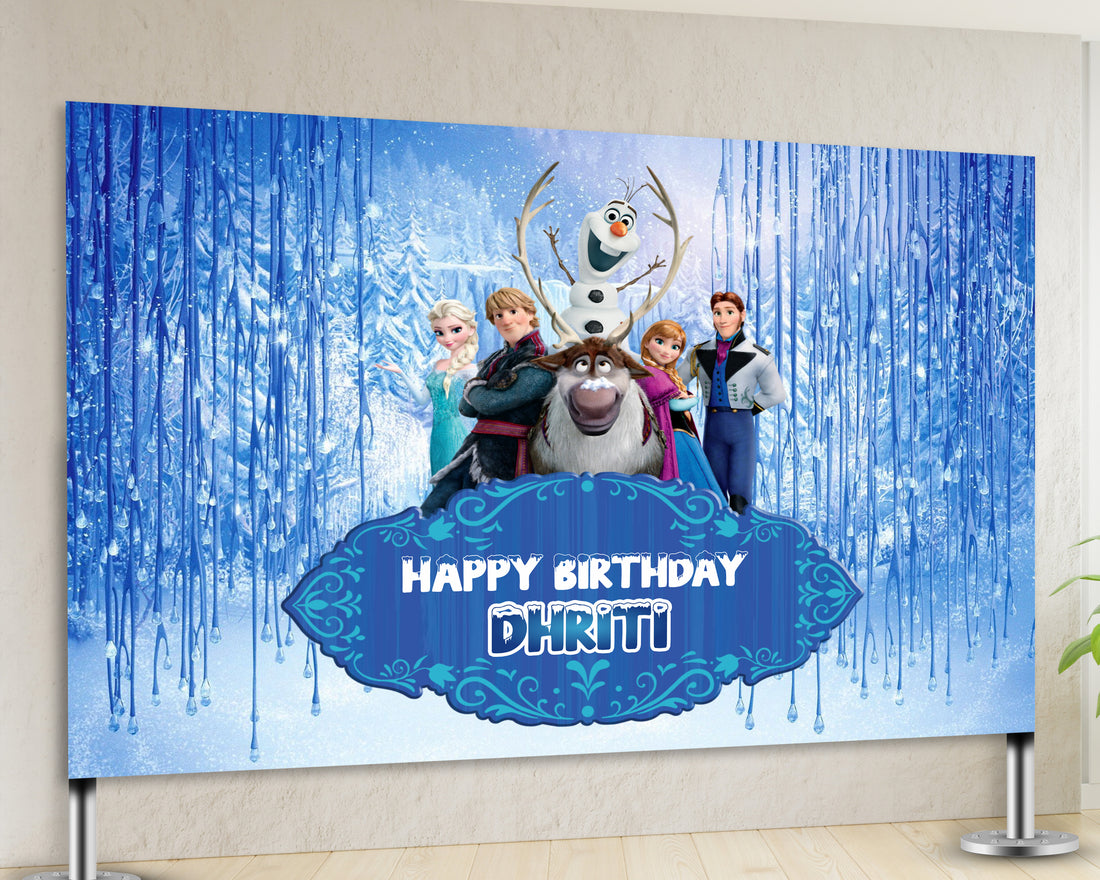 Frozen Theme Customized Backdrop
