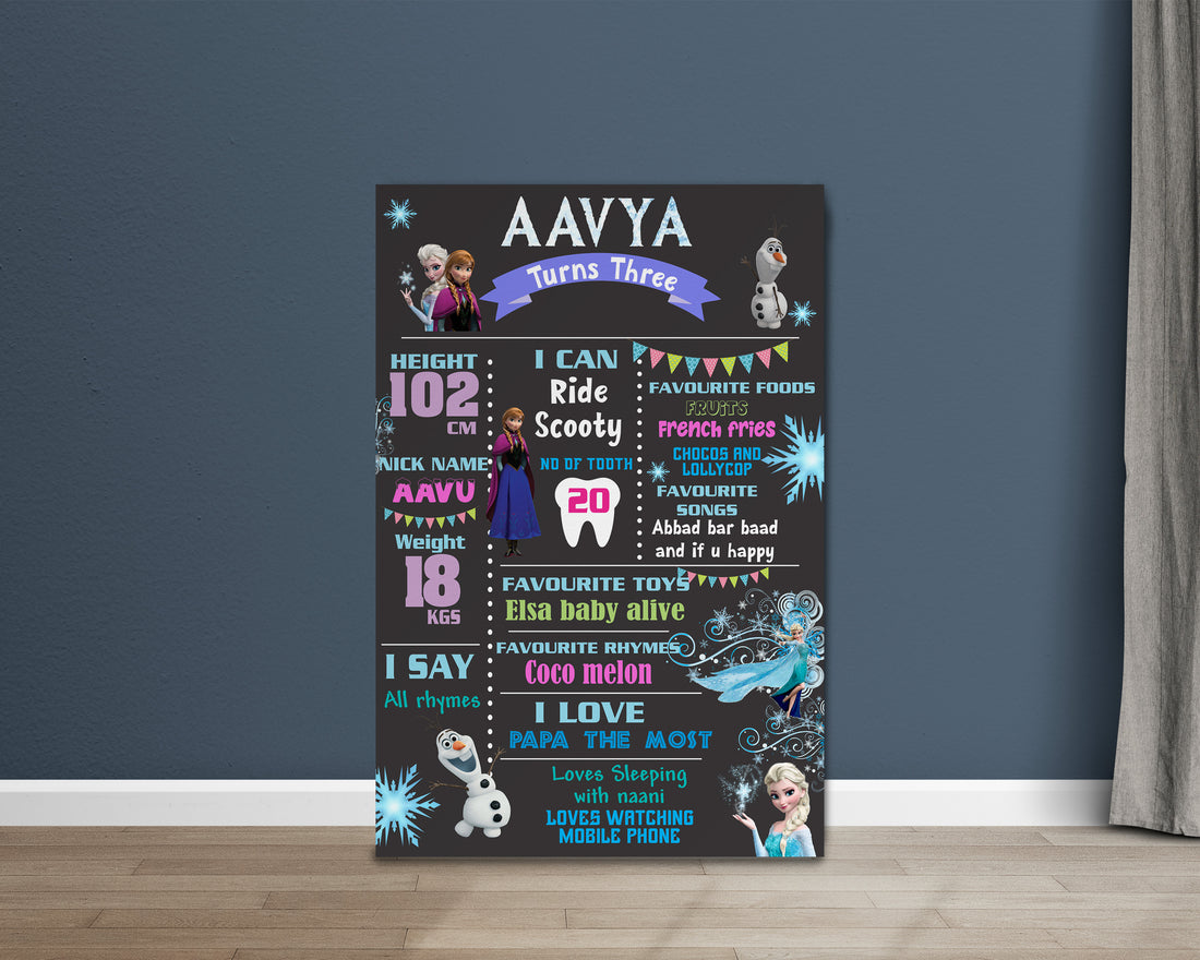 Frozen Theme Customized Chalkboard