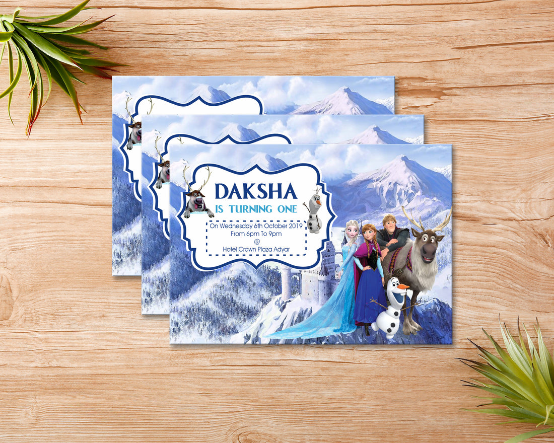 Frozen Theme Customized Invite