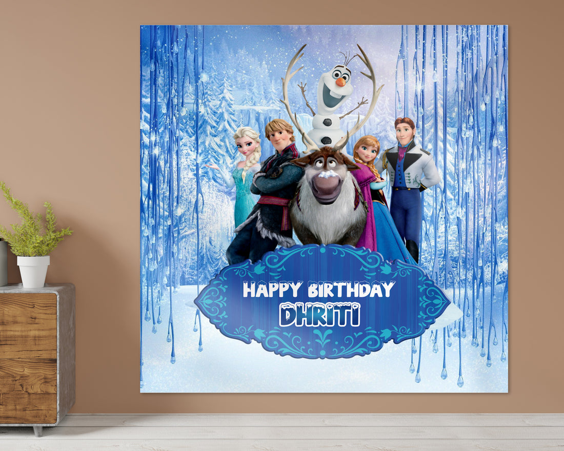 Frozen Theme Customized Square Backdrop