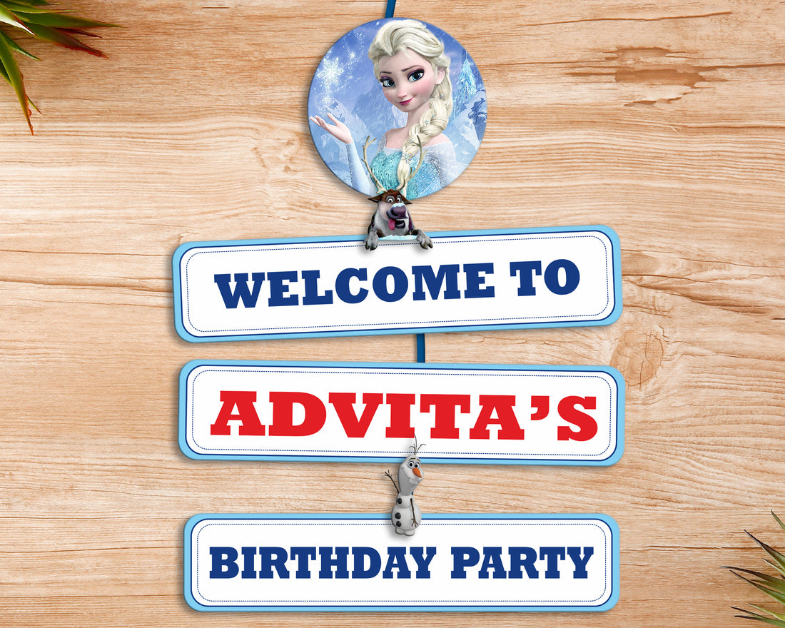 Frozen Theme Door Poster