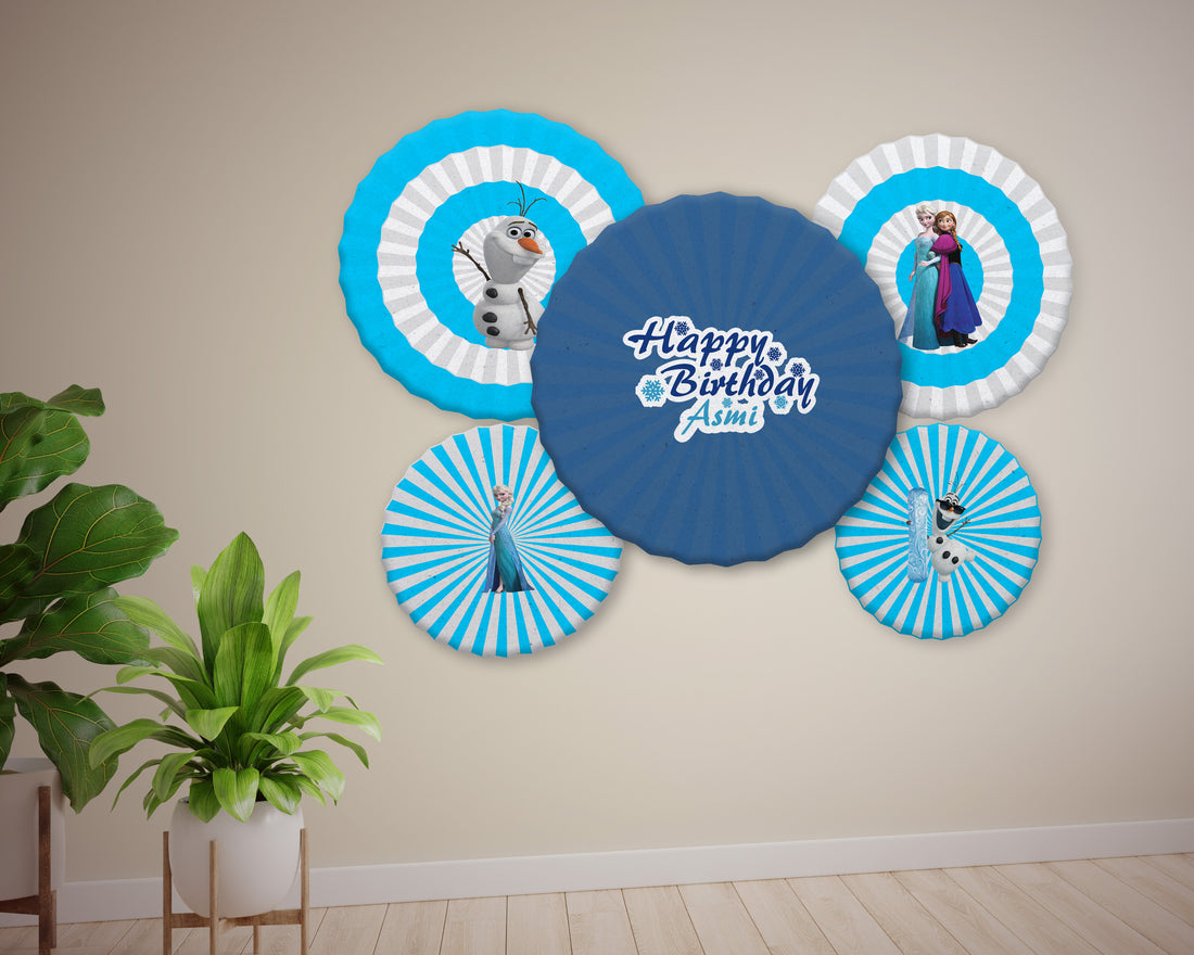 Frozen Theme Paper Fan
