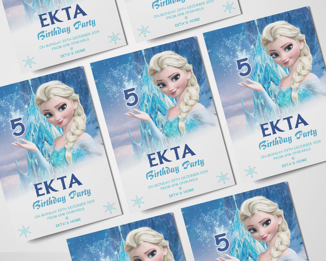 Frozen Theme Personalized Invite