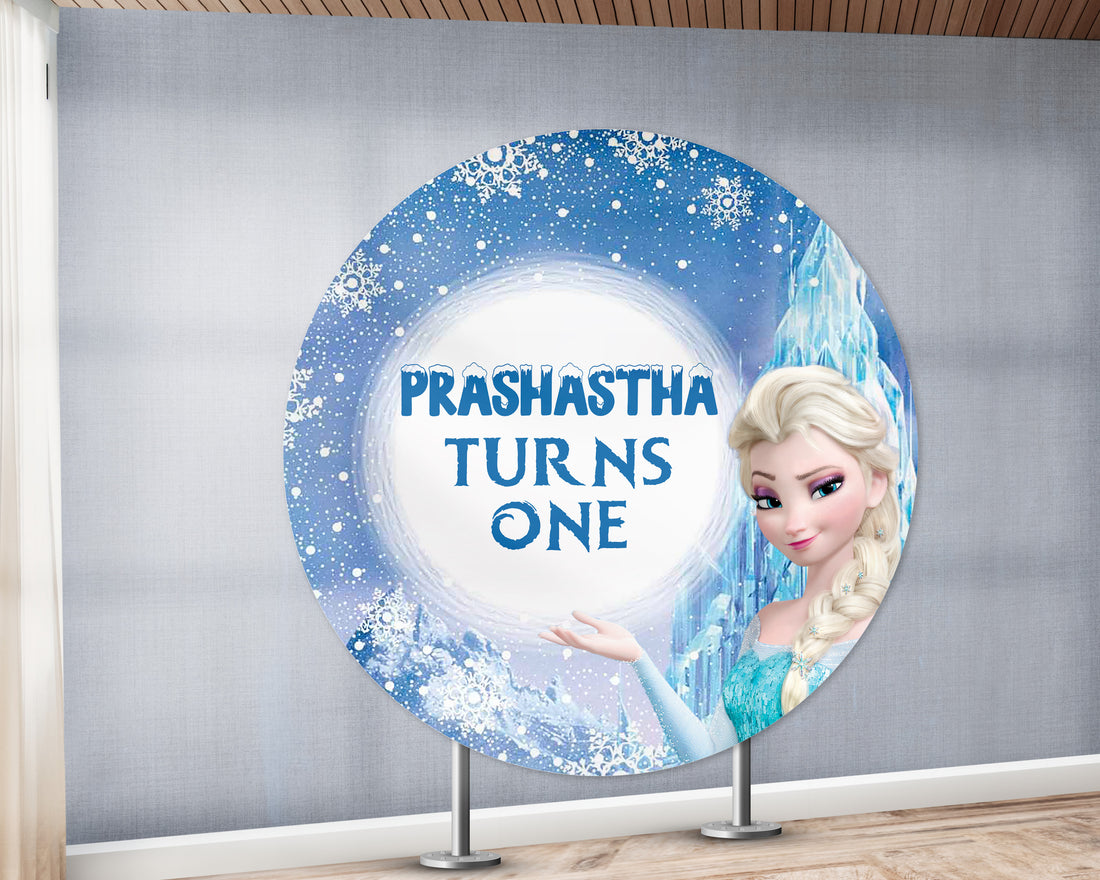 Frozen Theme Round Backdrop